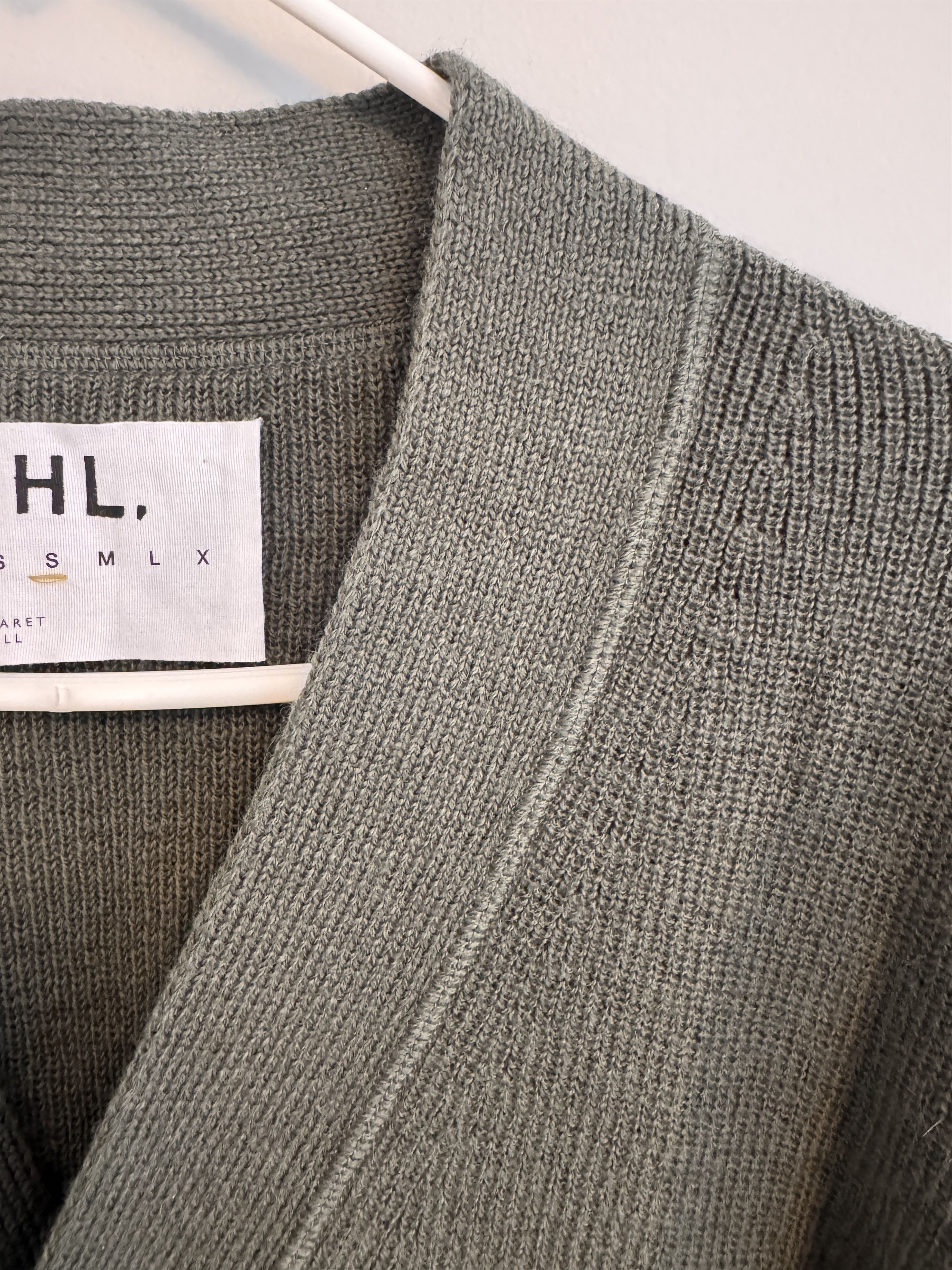 Margaret Howell MHL Men's Flatlock Cardigan in Uniform Green Size US S / EU 44-46 / 1 - 3 Thumbnail