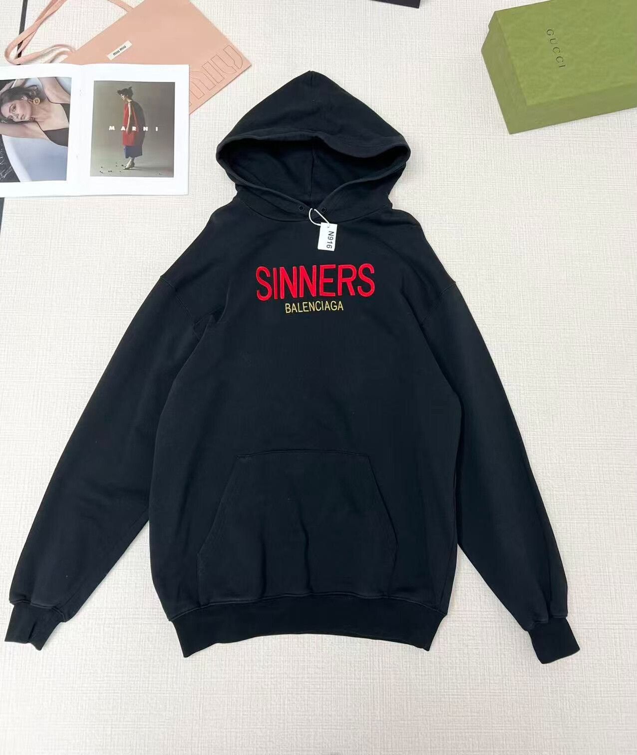 Balenciaga Balenciaga Black Hoodie Size S Size US S / EU 44-46 / 1 - 1 Thumbnail