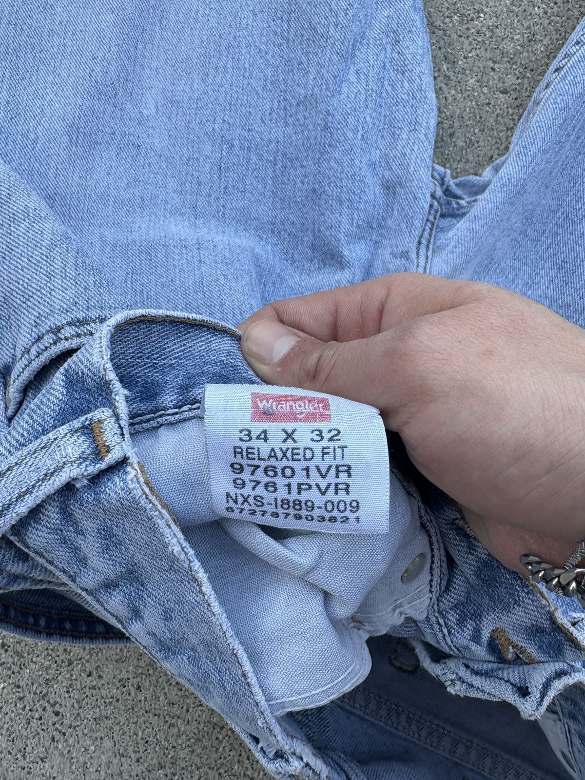 Vintage × Wrangler Vintage 1990 Wrangler Light Indigo Relaxed Fit Pants Size 34 Size US 34 / EU 50 - 3 Thumbnail