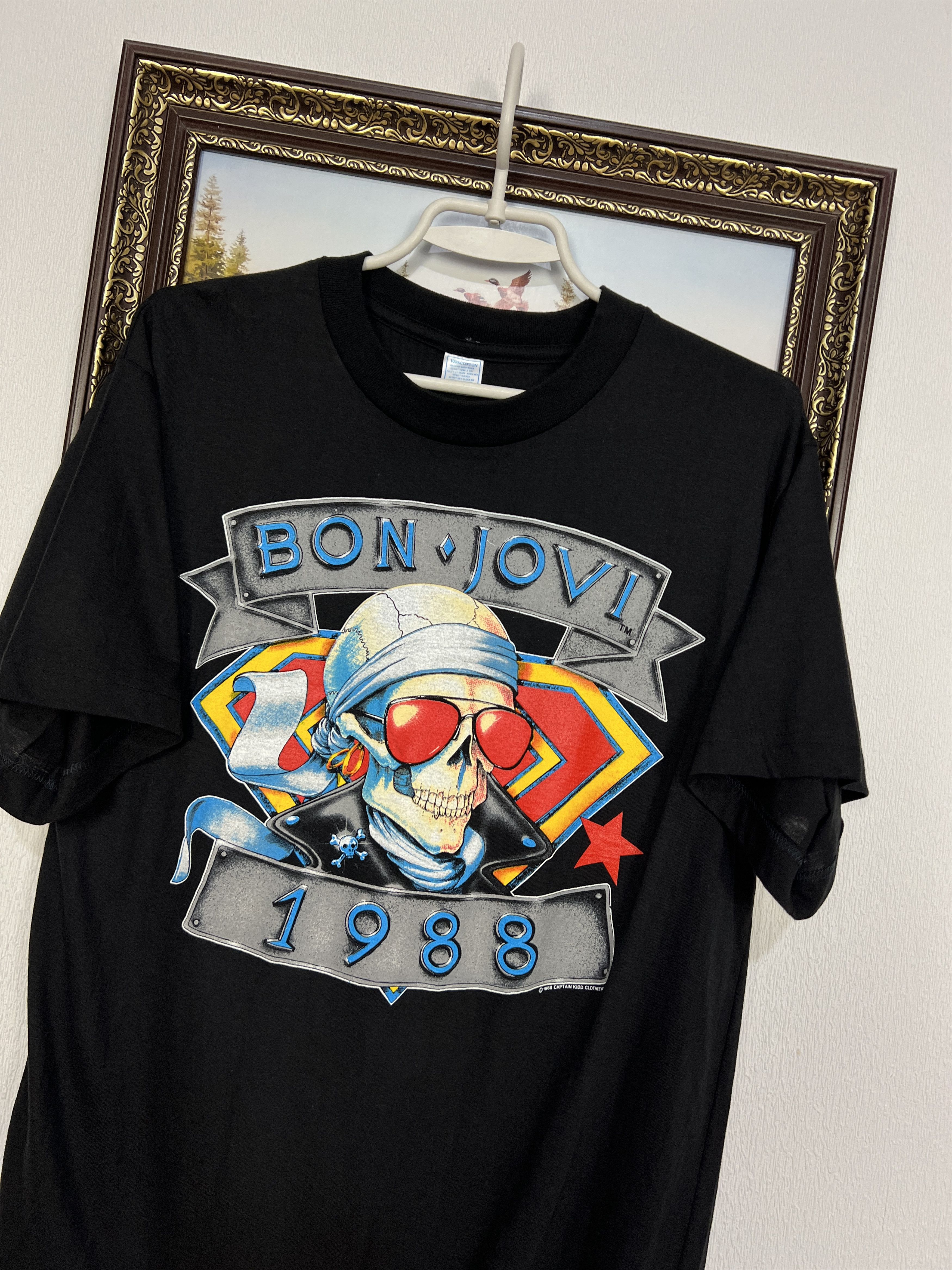Vintage Bon Jovi The Brotherhood Tour Rock Band Shirt Tee Over Print Size US L / EU 52-54 / 3 - 3 Thumbnail