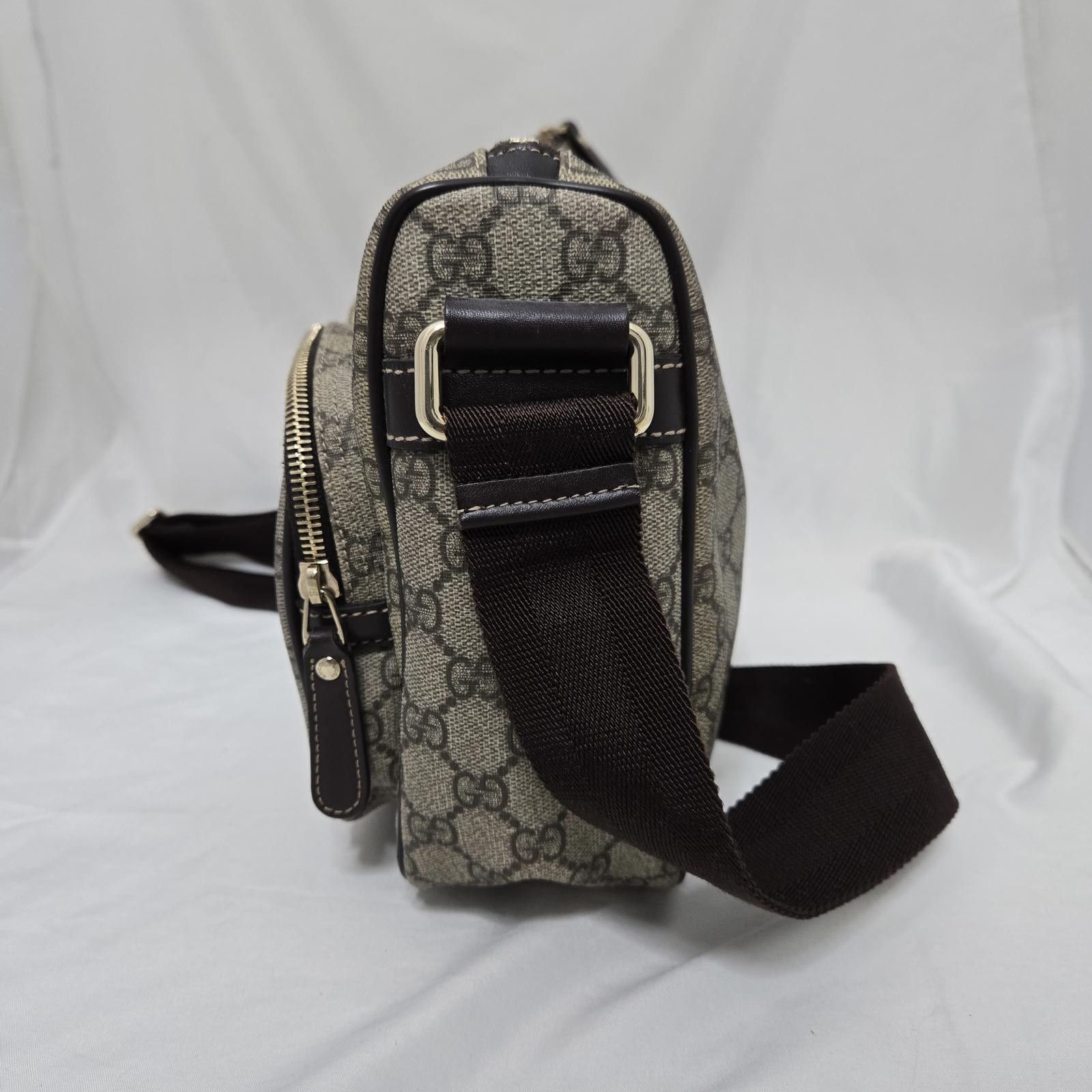 Gucci Gucci Messenger Bag GG Supreme Canvas Leather Trim Italy Size ONE SIZE - 2 Thumbnail