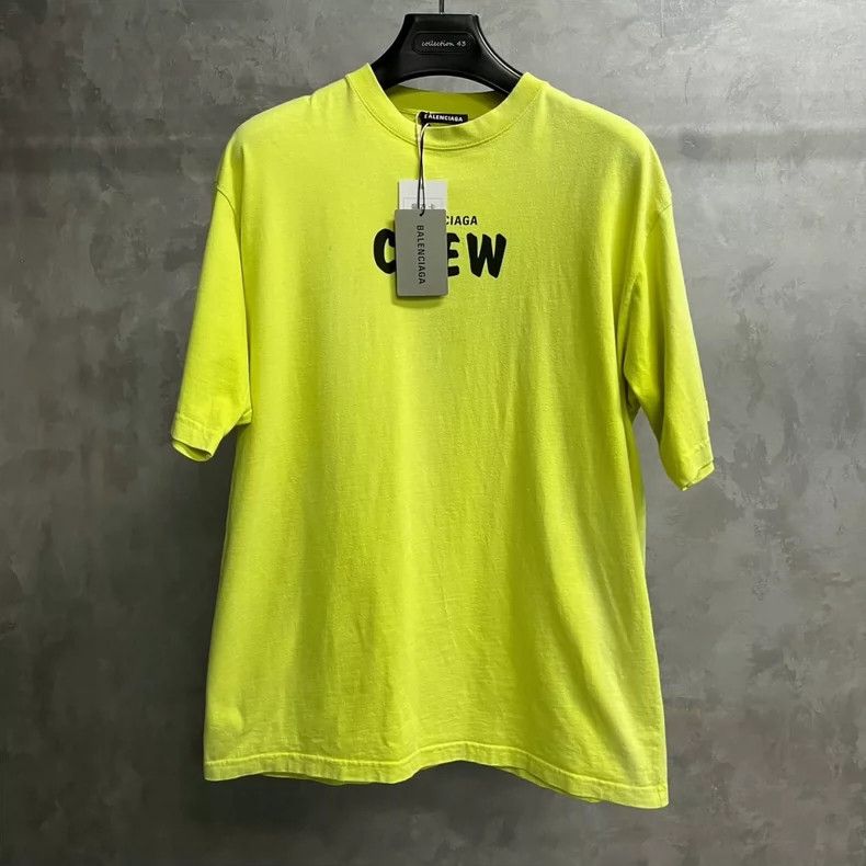 Balenciaga Neon Logo Print T-Shirt dmc
