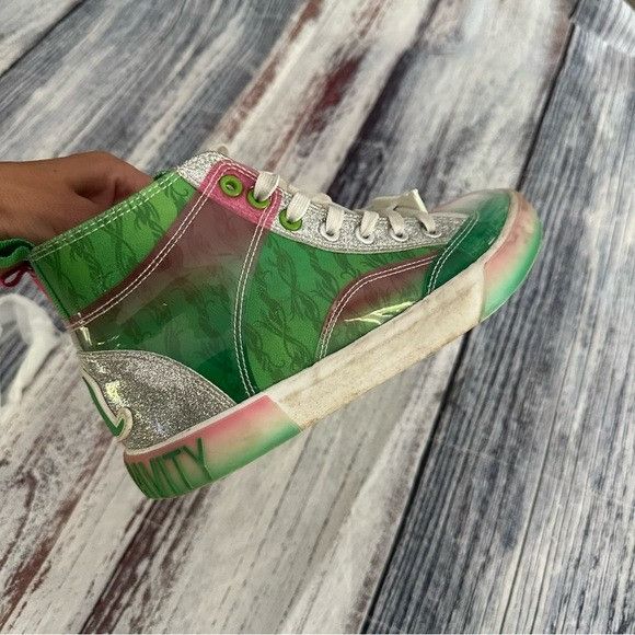 Other Wicked Green and Pink High-Top Sneakers “Ground Up” Size US 6.5 / IT 36.5 - 4 Thumbnail