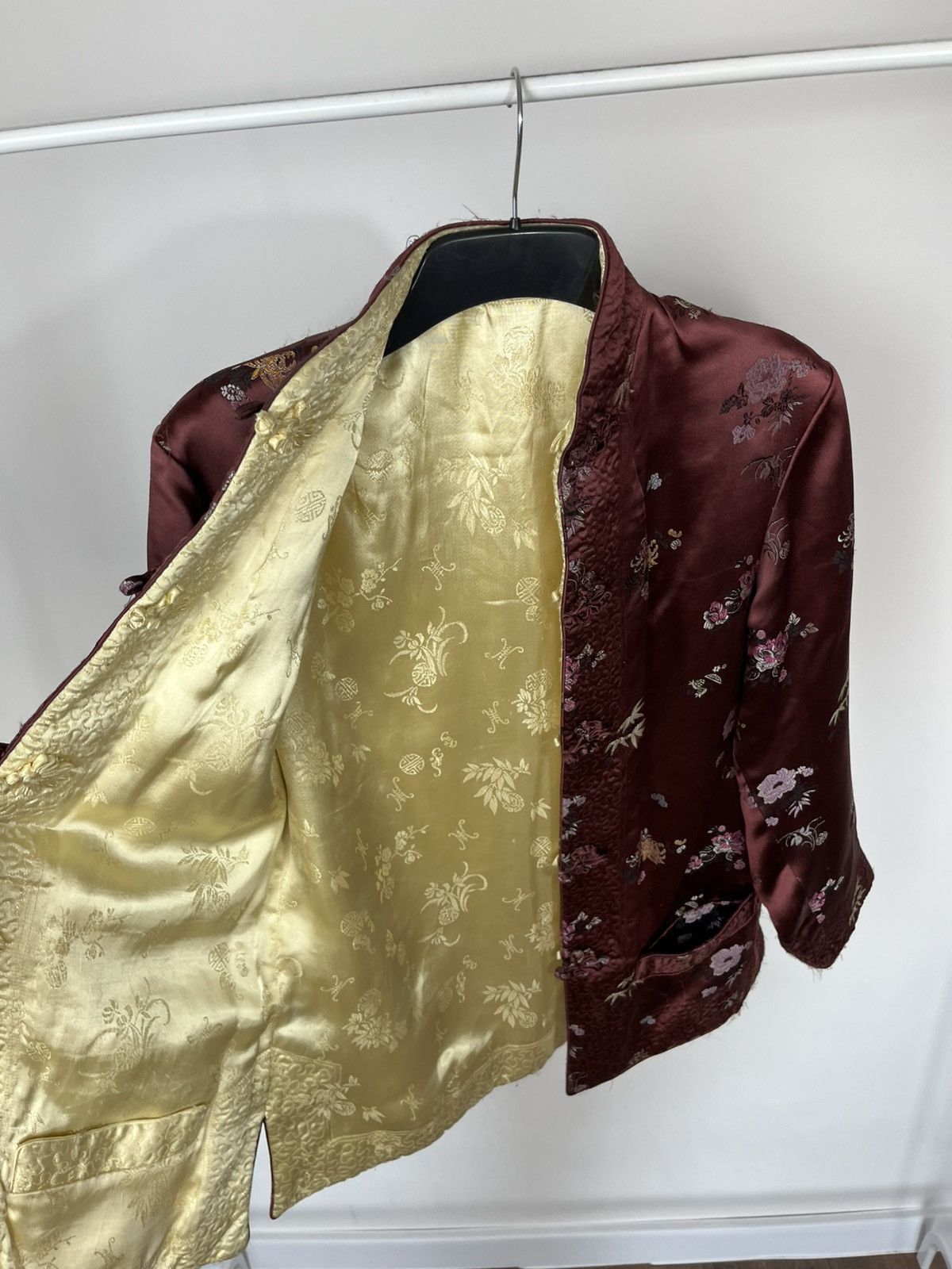 Shanghai Tang Vintage Chinese Silk Jacket Shanghai Floral Traditional S Size S / US 4 / IT 40 - 9 Thumbnail
