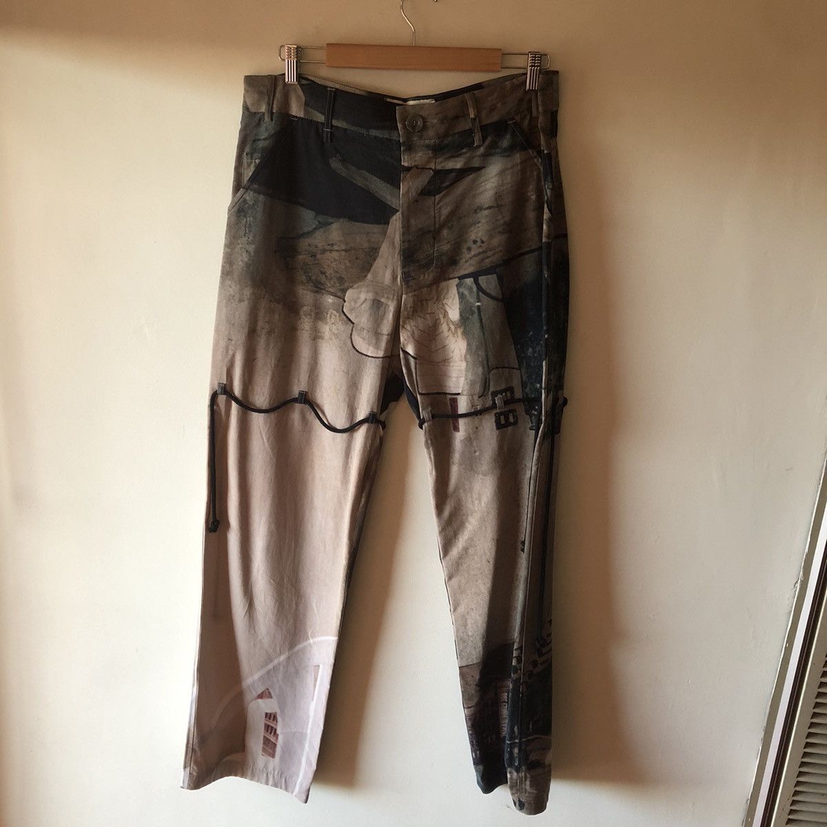 Song For The Mute Song For The Mute 21.1 Dress Pants Cupro Washer Print sz 50 Size US 34 / EU 50 - 2 Thumbnail