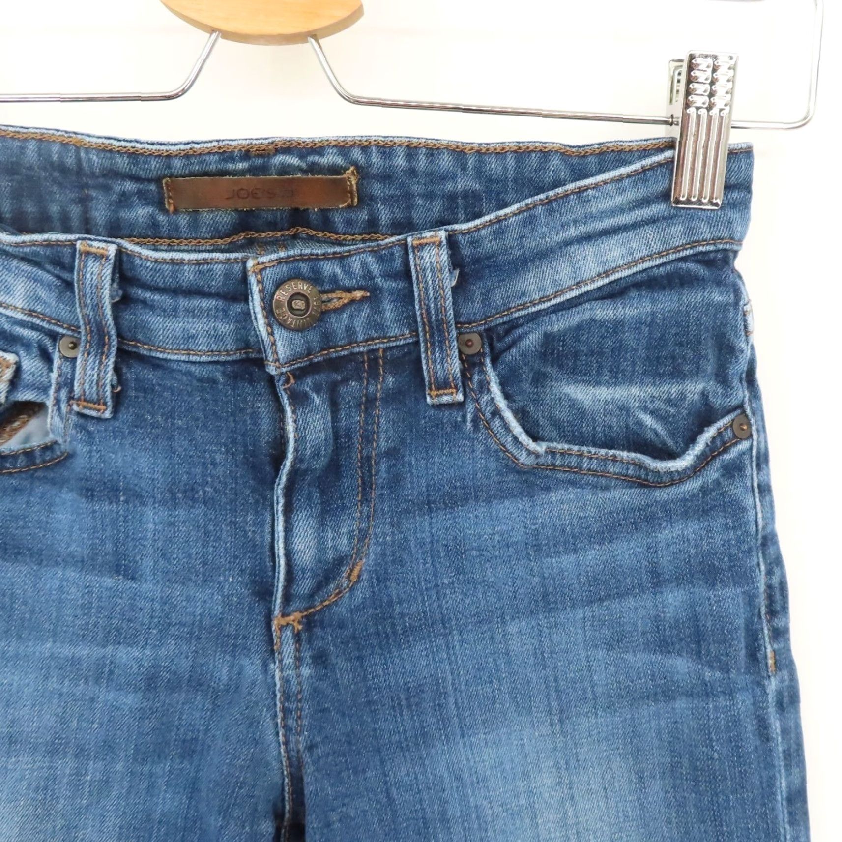 Vintage VINTAGE? No — Joe's Jeans Womens 24 Straight Ankle Medium Wash Solid Blue Denim Jeans Cotton Jacket? No Size 42" / US 20 - 3 Thumbnail