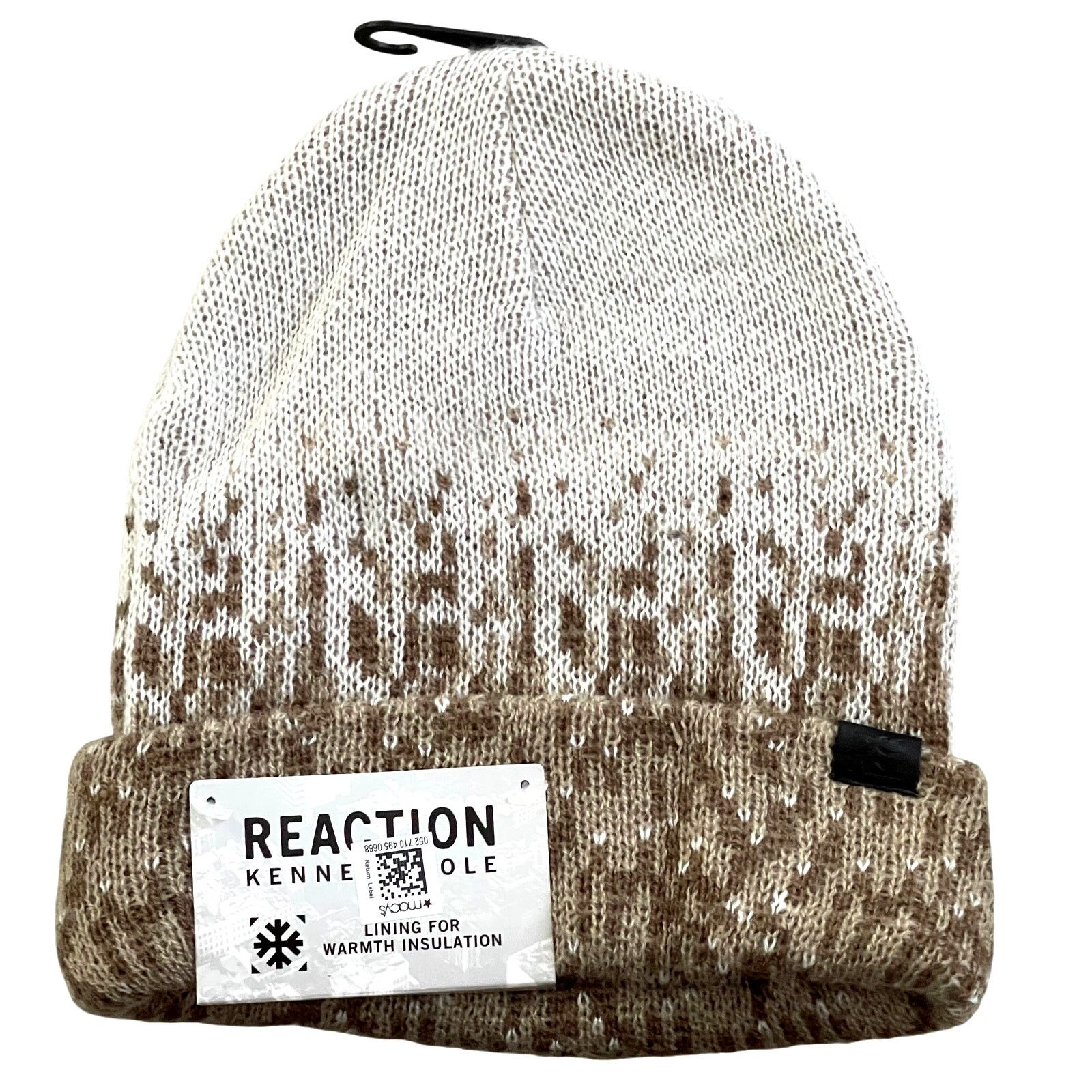 Kenneth Cole Reaction Kenneth Cole Ombre Intarsia Knit Beanie Khaki OS Size ONE SIZE - 1 Thumbnail