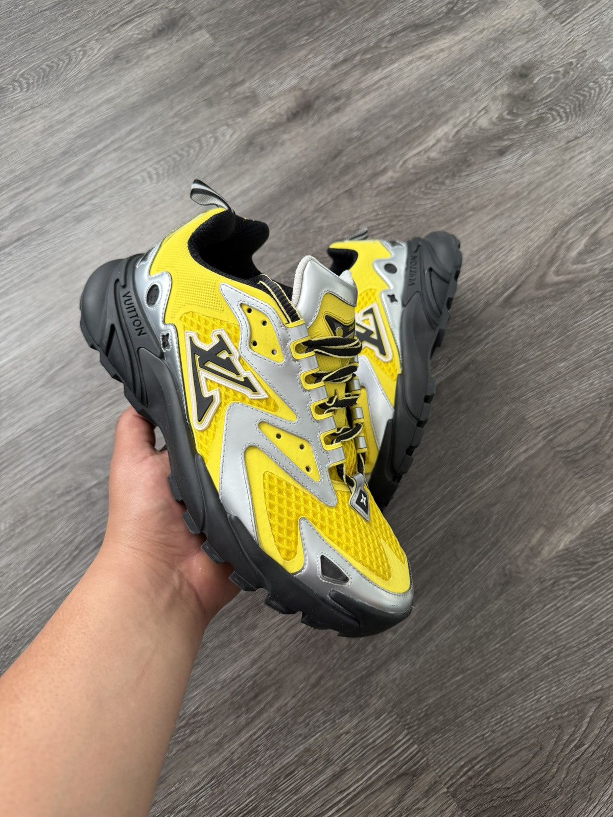 Louis Vuitton Louis Vuitton SS22 Tactic Runner Yellow Silver Sneakers Size US 8 / EU 41 - 1 Thumbnail