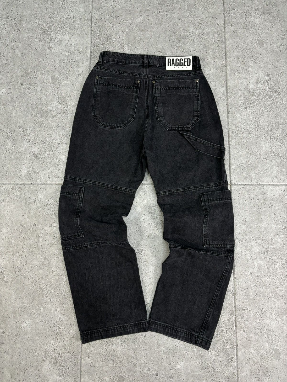Vintage Vintage Ragged Jeans Avantgarde Denim Cargo Pants Rare Y2K Size US 30 / EU 46 - 1 Thumbnail