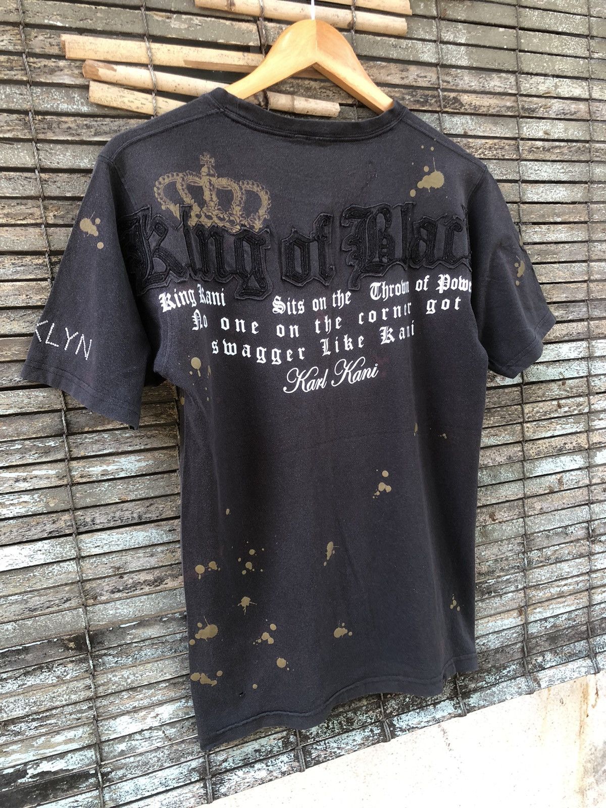 Japanese Brand 🔥Vintage Y2K🔥Karl Kani King Of Black Tshirts Size US S / EU 44-46 / 1 - 4 Thumbnail
