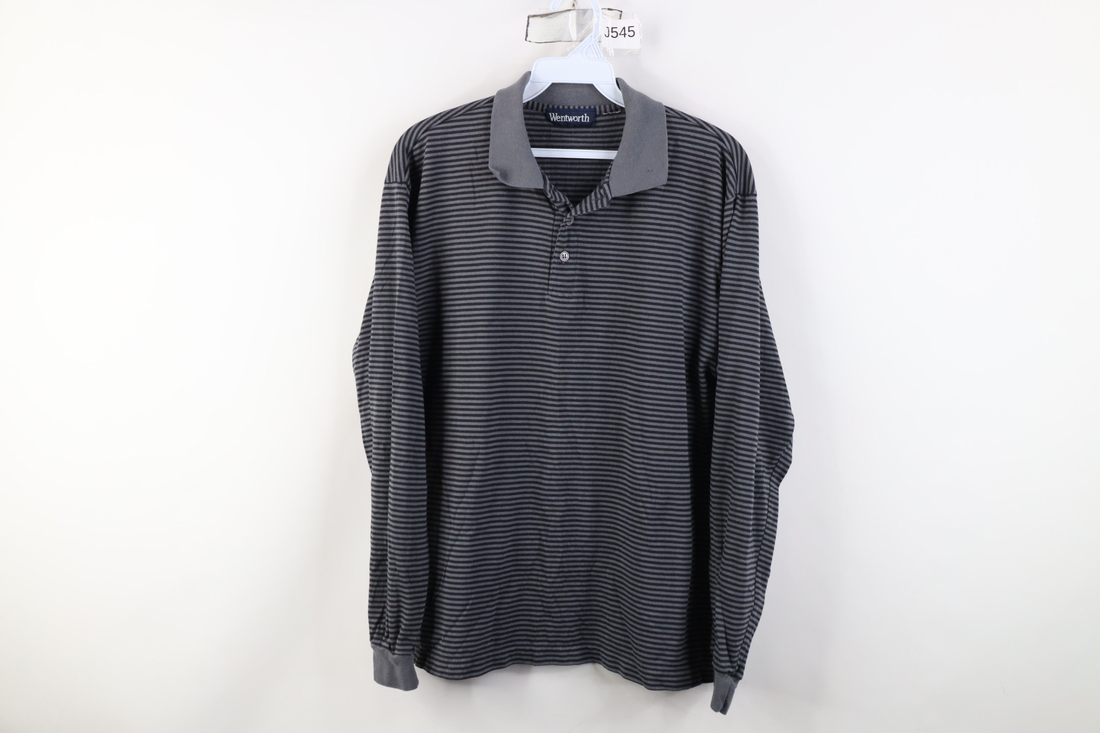 Vintage Vintage 90s Streetwear Striped Long Sleeve Rugby Polo Shirt Size US M / EU 48-50 / 2 - 1 Thumbnail