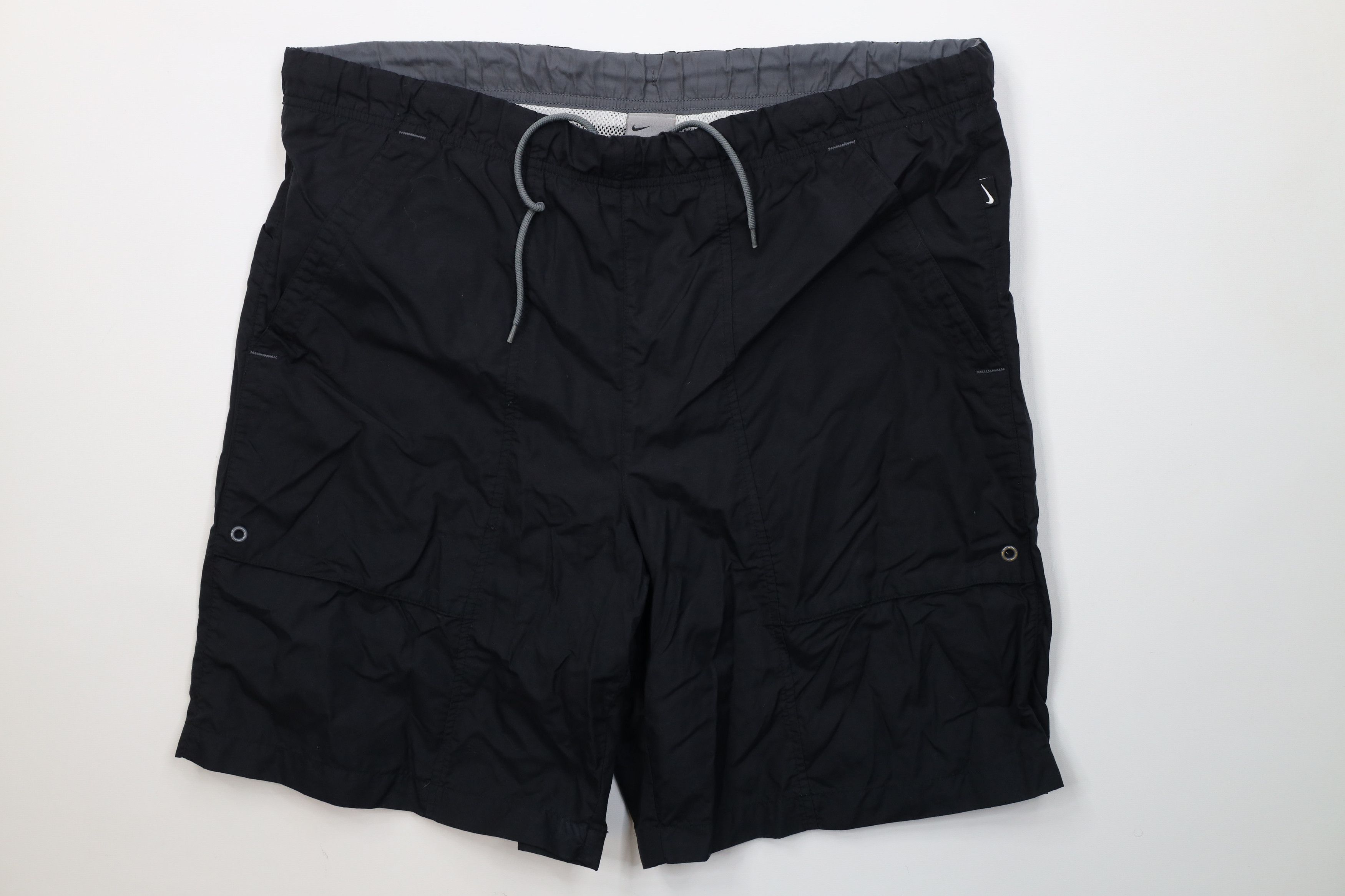 Nike Vintage Nike Scott Mini Swoosh Lined Big Pocket Shorts Black Size US 36 / EU 52 - 1 Thumbnail