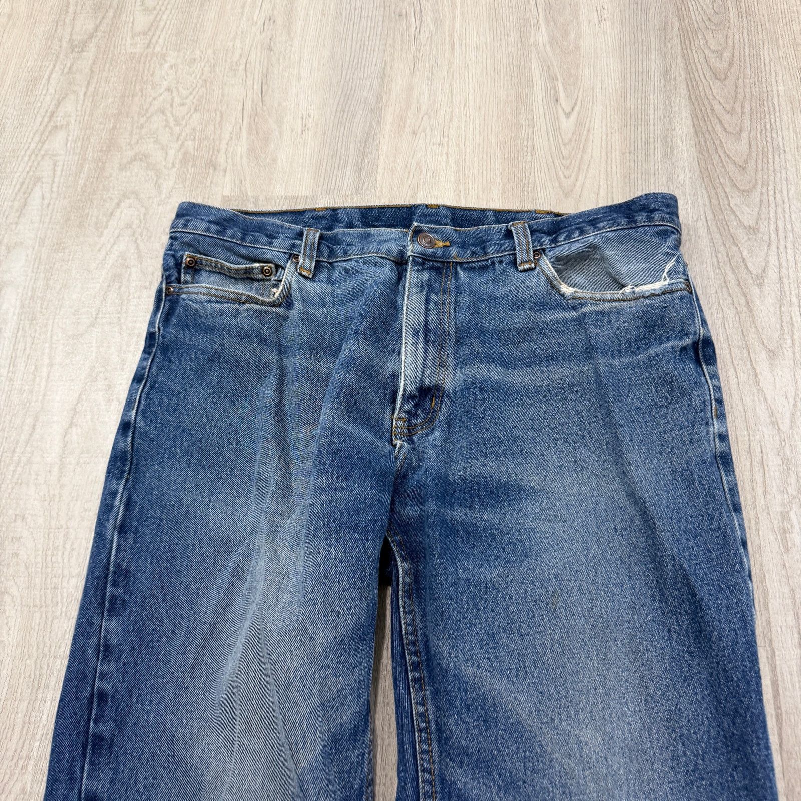 Vintage Vintage Faded Jeans Men's 36x27 Blue Denim Western Grunge Size US 36 / EU 52 - 3 Thumbnail