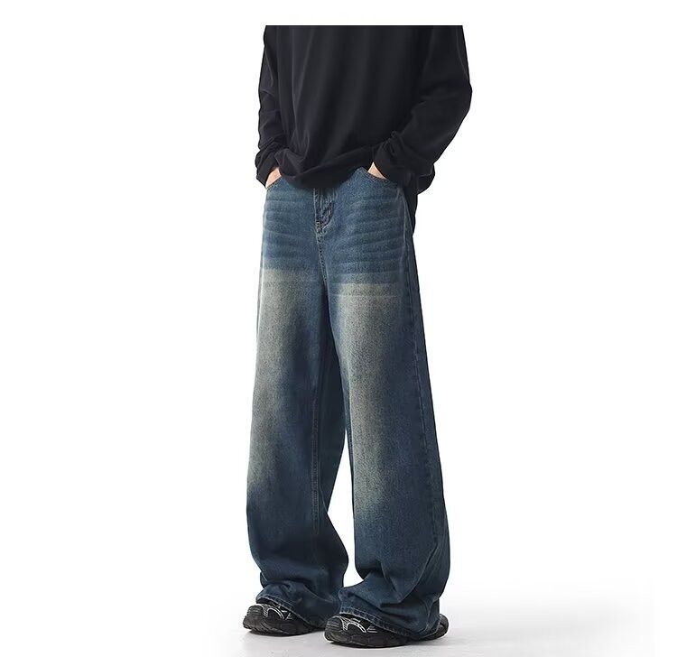Japanese Brand × Jean Men's straight washed loose fashion jeans Size US 32 / EU 48 - 3 Thumbnail