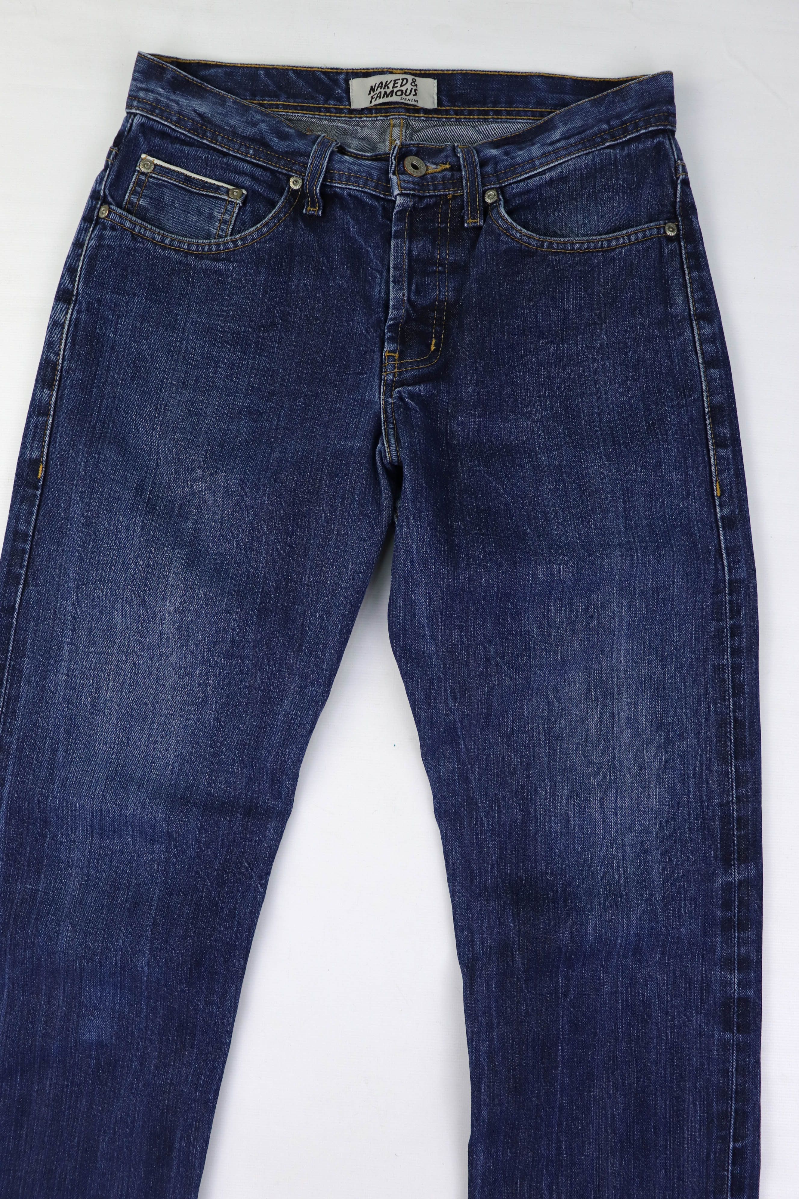 Naked & Famous Naked & Famous Left Hand Twill Selvedge Indigo Denim Jeans Size US 30 / EU 46 - 3 Thumbnail