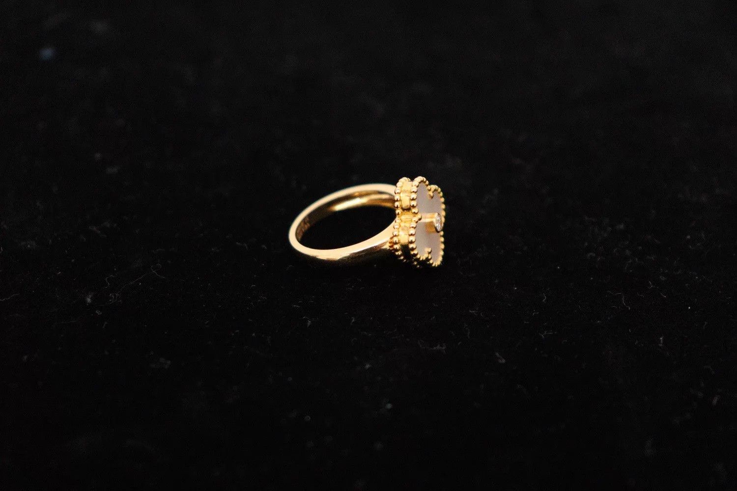 Van Cleef & Arpels VC&A 18K Rose Gold JB Open Ring Size 51 Size ONE SIZE - 5 Thumbnail