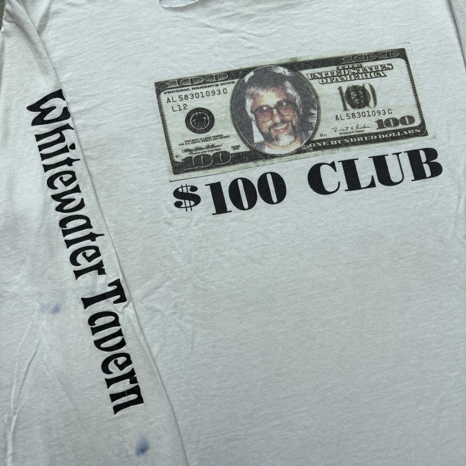 Anvil Vintage Y2K Distressed White Water Tavern Bar 100 Bill Shirt Size US XL / EU 56 / 4 - 4 Thumbnail