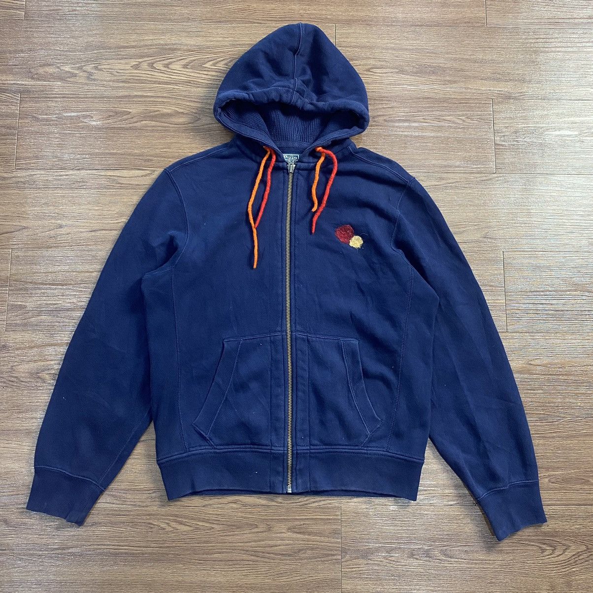 RRL Ralph Lauren RARE‼️ Vintage Polo Ralph Lauren Zip Up Hoodie Bear US Flag Size US M / EU 48-50 / 2 - 2 Thumbnail