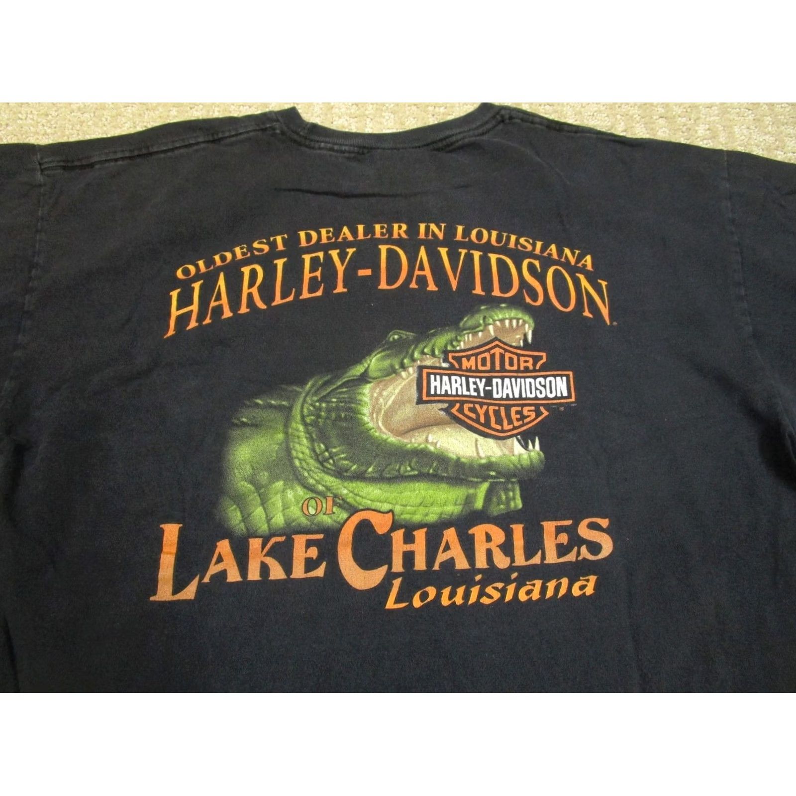 Harley Davidson Harley-Davidson Shirt Men Large Black Skull Cross Bones Louisiana Graphic Tee Size US L / EU 52-54 / 3 - 5 Thumbnail