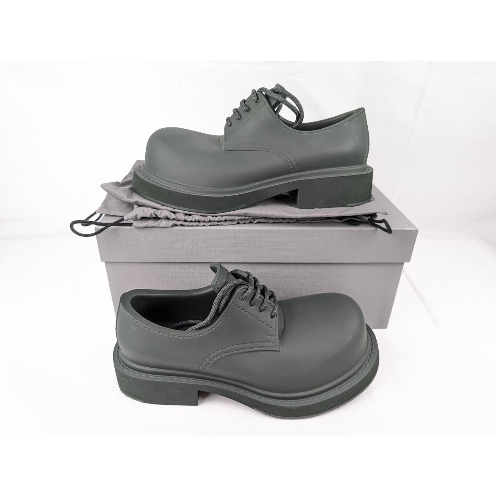 Balenciaga o1rshd1 Full Eva Steroid Derby in Dark Khaki Size US 10 / EU 43 - 16 Thumbnail