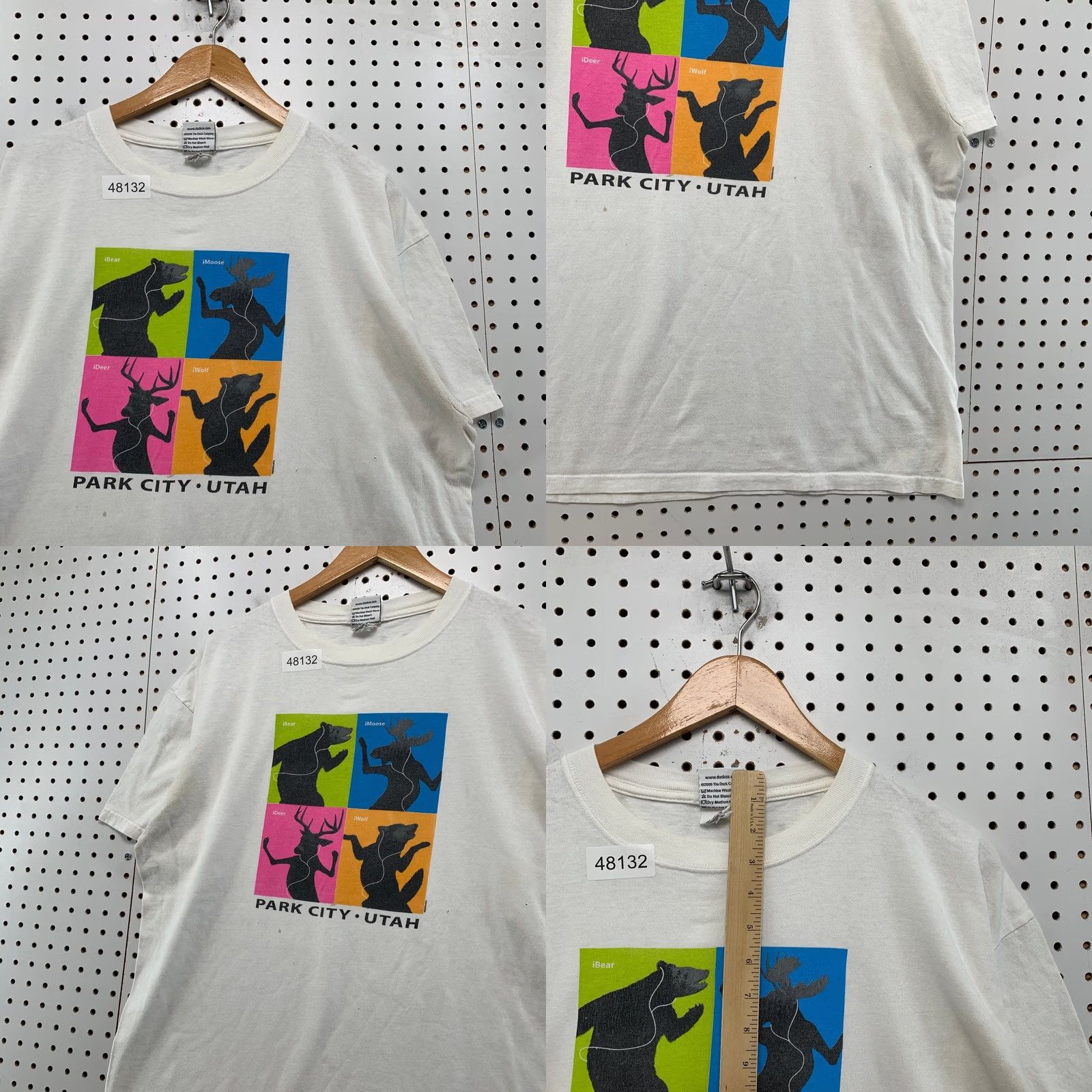 Vintage VINTAGE Park City Utah T Shirt Mens XL White Apple Parody Nature Animals Funny Size US XL / EU 56 / 4 - 8 Thumbnail