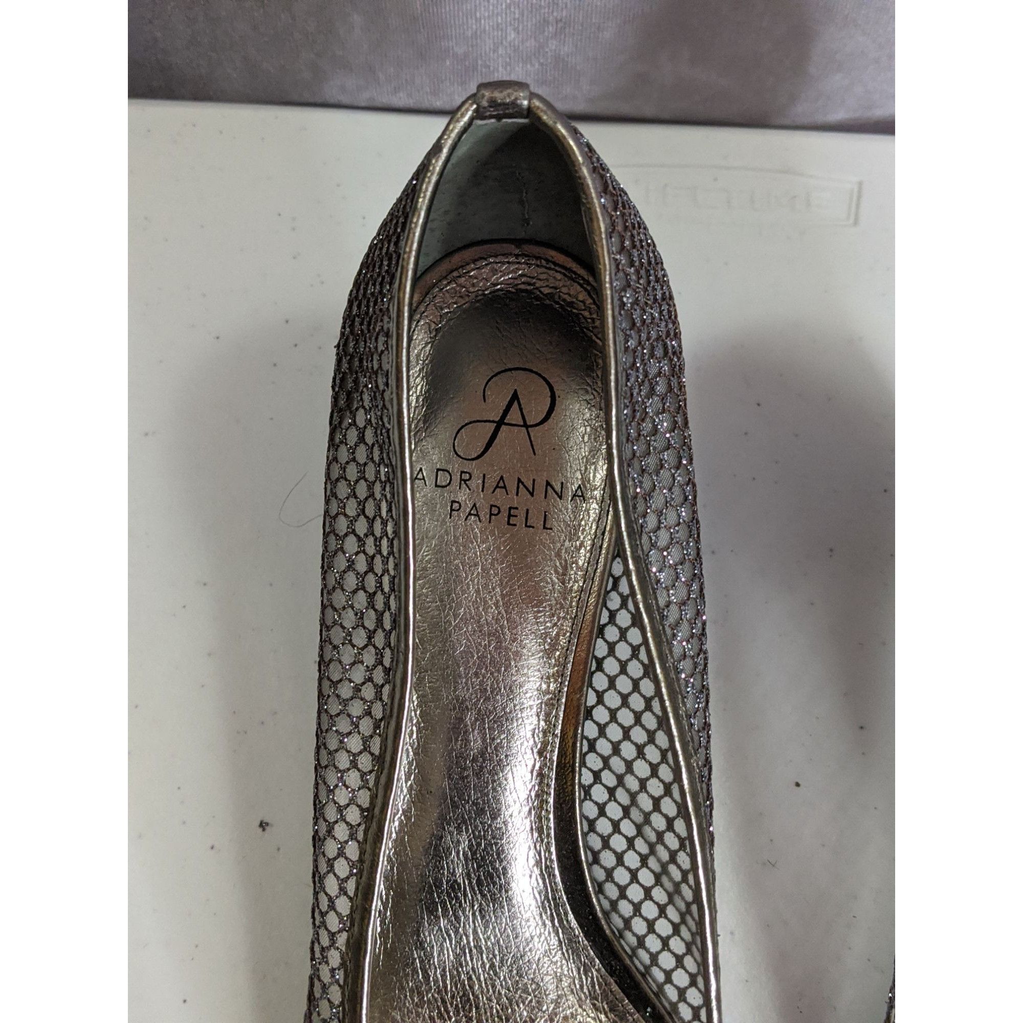 Adrianna Papell Adrianna Papell Melody Glitter Pumps Metallic Mesh 2-Inch He Size US 11 / IT 41 - 3 Thumbnail