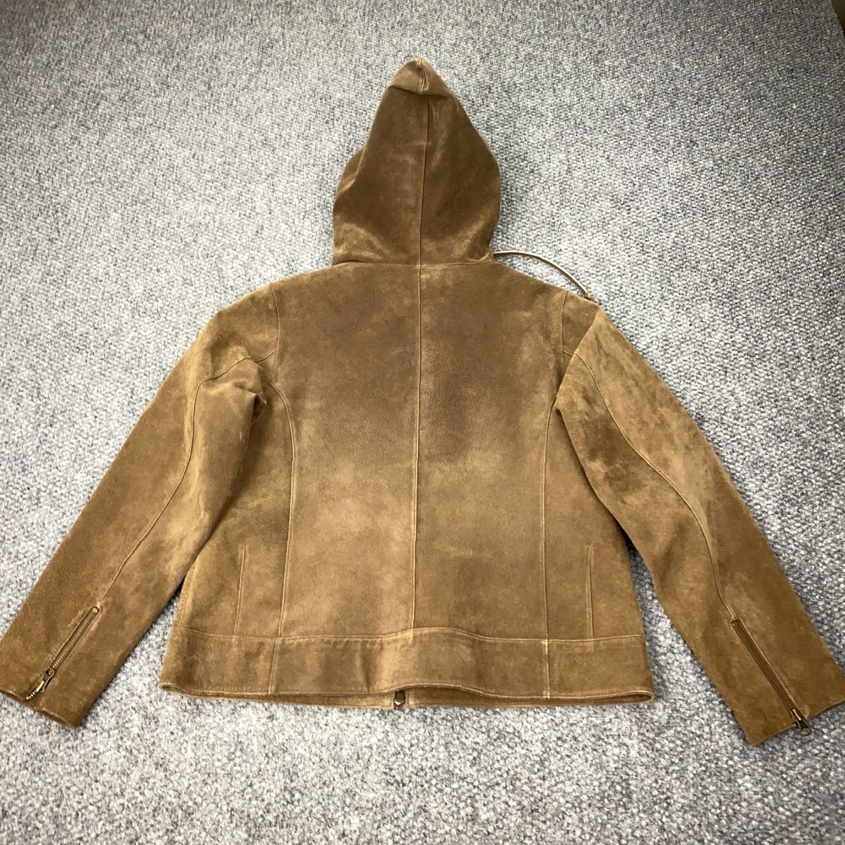 The Territory Ahead The Territory Ahead Jacket Womens Medium Brown Suede Hooded Full Zip Anorak Size M / US 6-8 / IT 42-44 - 7 Thumbnail