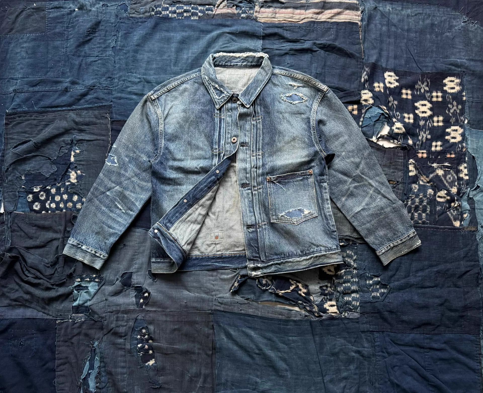 Madness MADNESS 24AW AGING TYPE-I DENIM JACKET JAPAN S DAMAGED Size US S / EU 44-46 / 1 - 2 Thumbnail