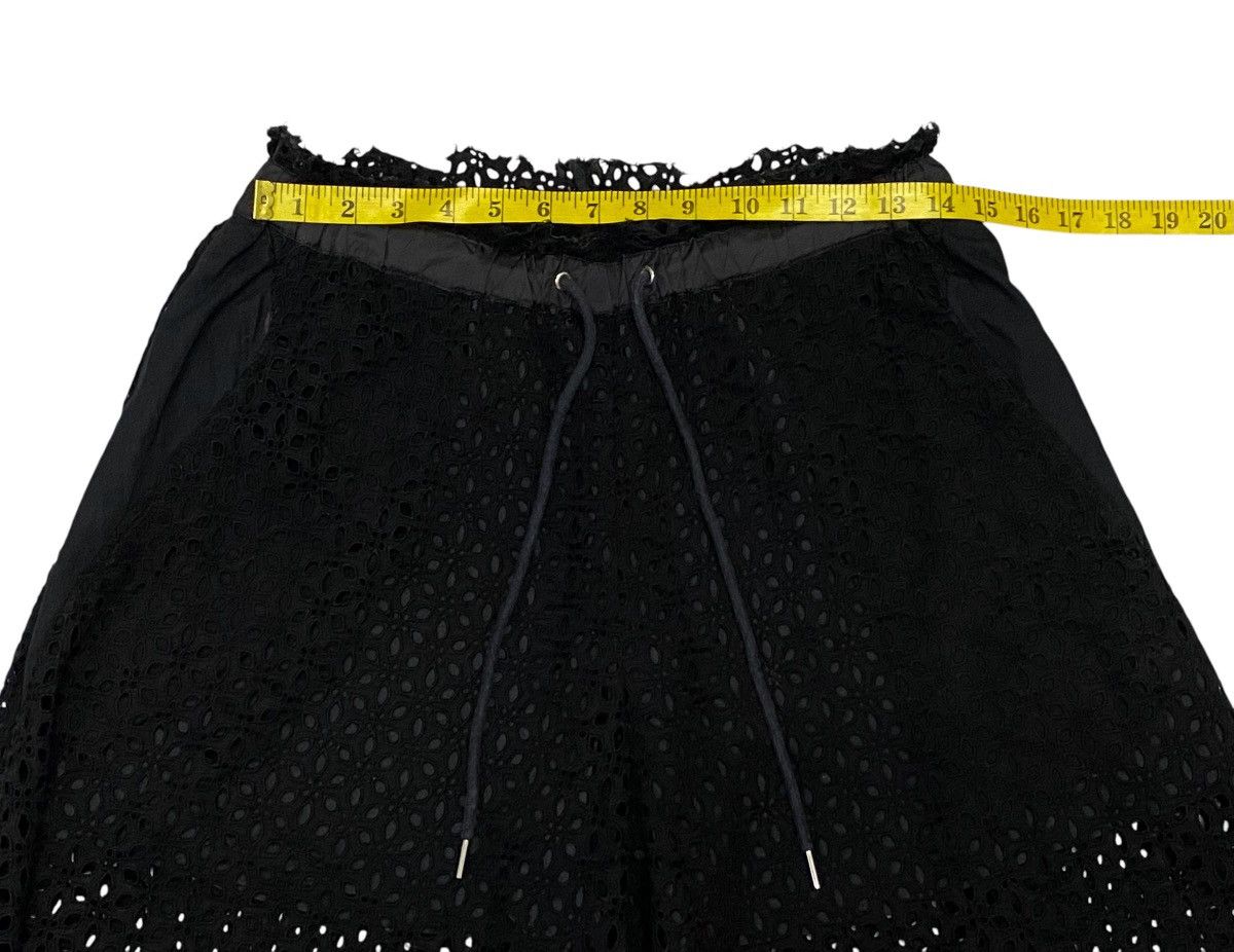 Sacai Sacai Mesh Black Wide-Leg Pants Size 30" / US 8 / IT 44 - 15 Thumbnail