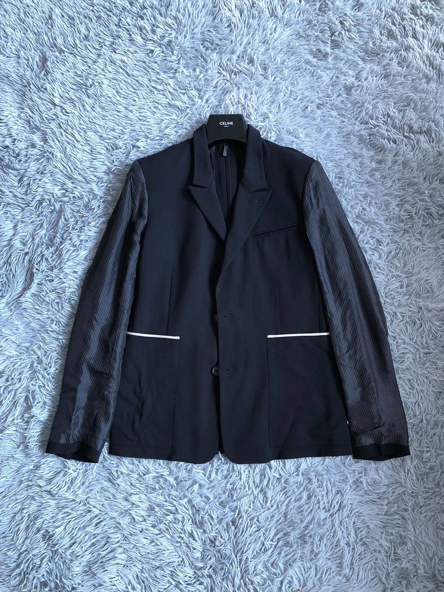 Dior Dior Homme Wool Stripe Back Zip Blazer Size US S / EU 44-46 / 1 - 1 Thumbnail