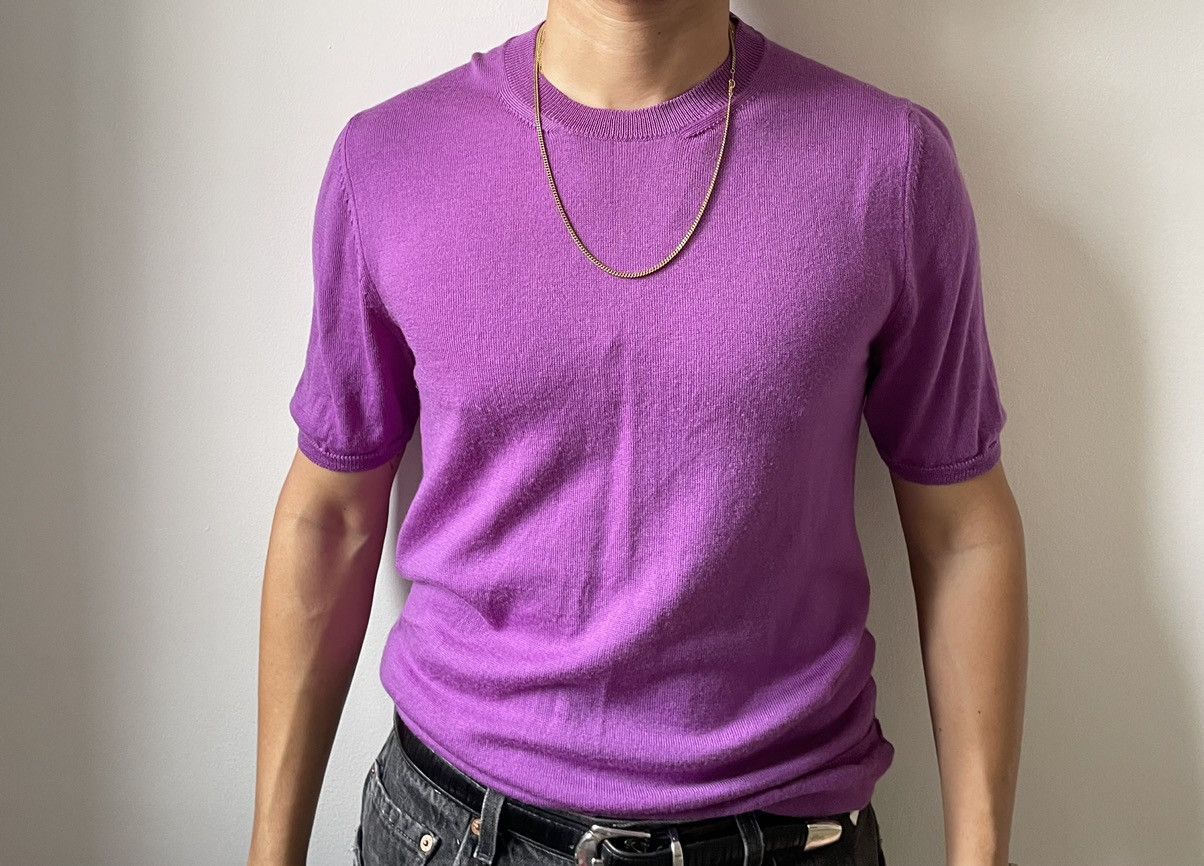 Comme des Garcons SHIRT Purple Wool tee shirt Size US L / EU 52-54 / 3 - 3 Thumbnail