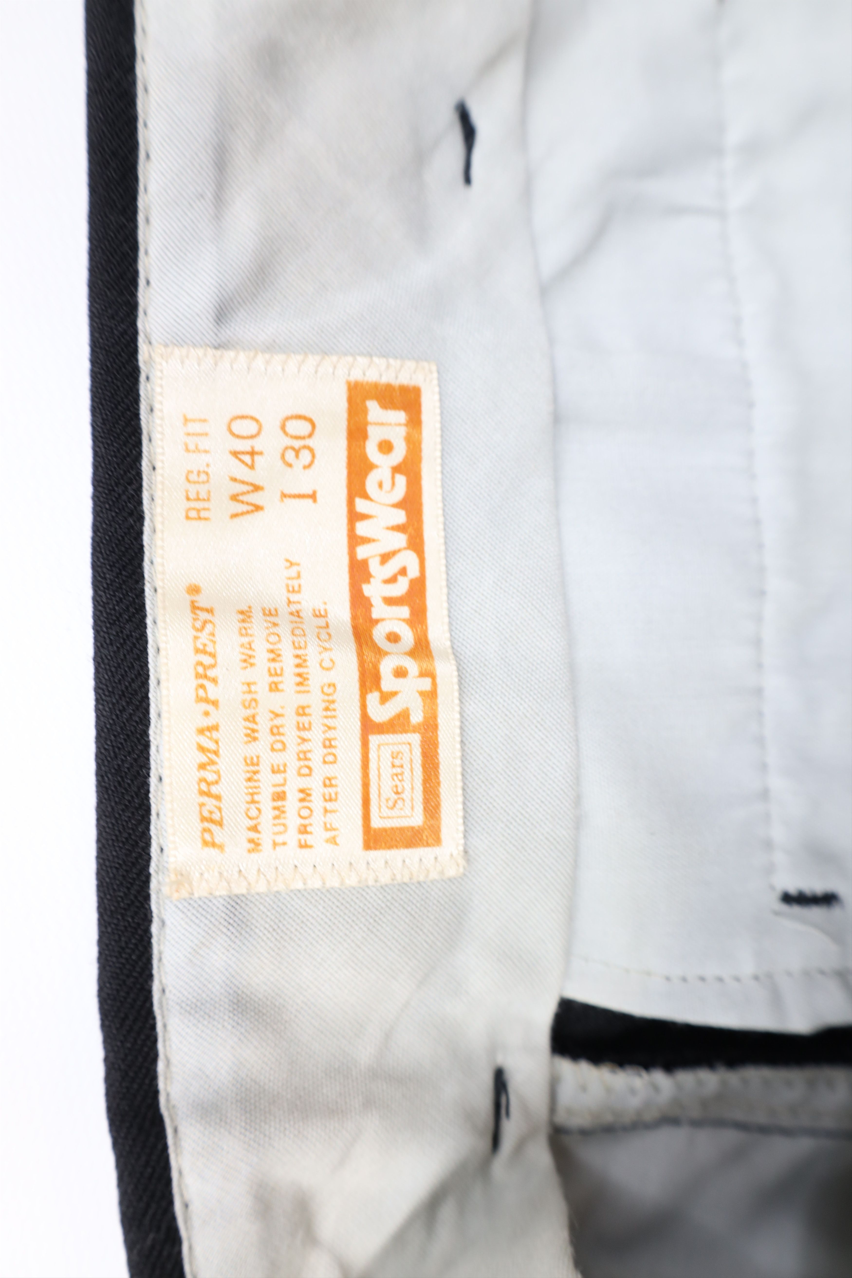 Vintage Vintage 70s Streetwear Knit Wide Leg Chino Pants Black USA Size US 40 / EU 56 - 8 Thumbnail