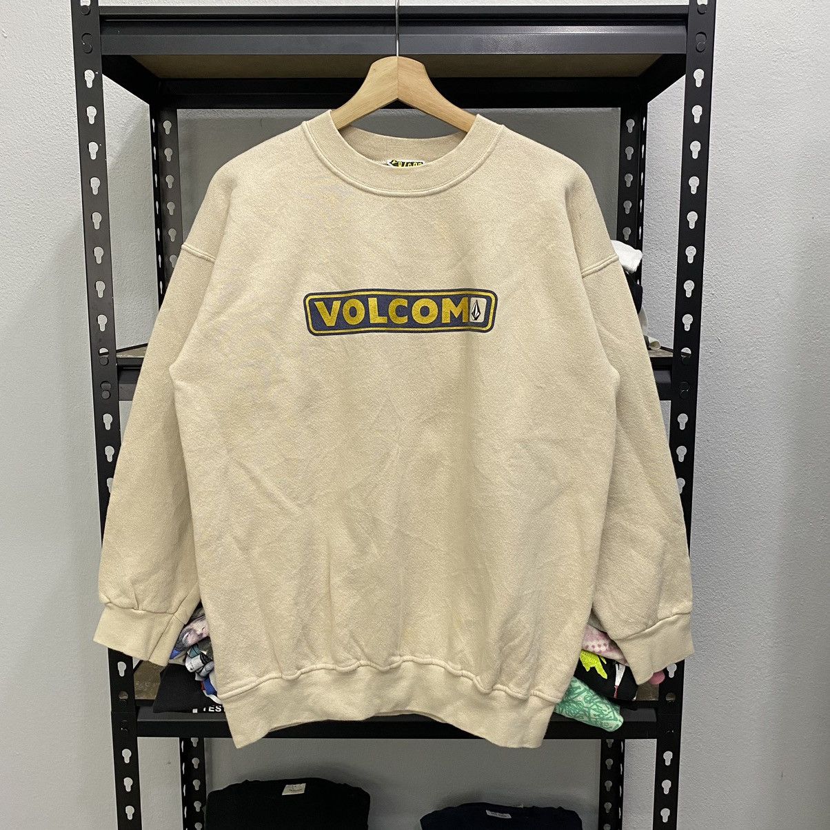 image of Surf Style x Vintage Volcom Sweatshirt in Yellow, Men's (Size Medium)
