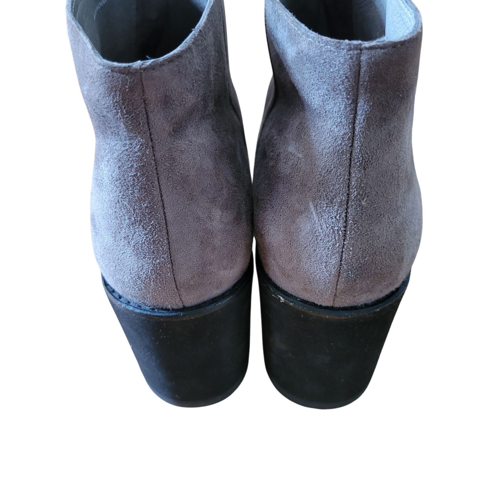 Eileen Fisher Eileen Fisher Taupe Leather Suede Wedge Ankle Boots Zipper 8 Size US 8.5 / IT 38.5 - 4 Thumbnail