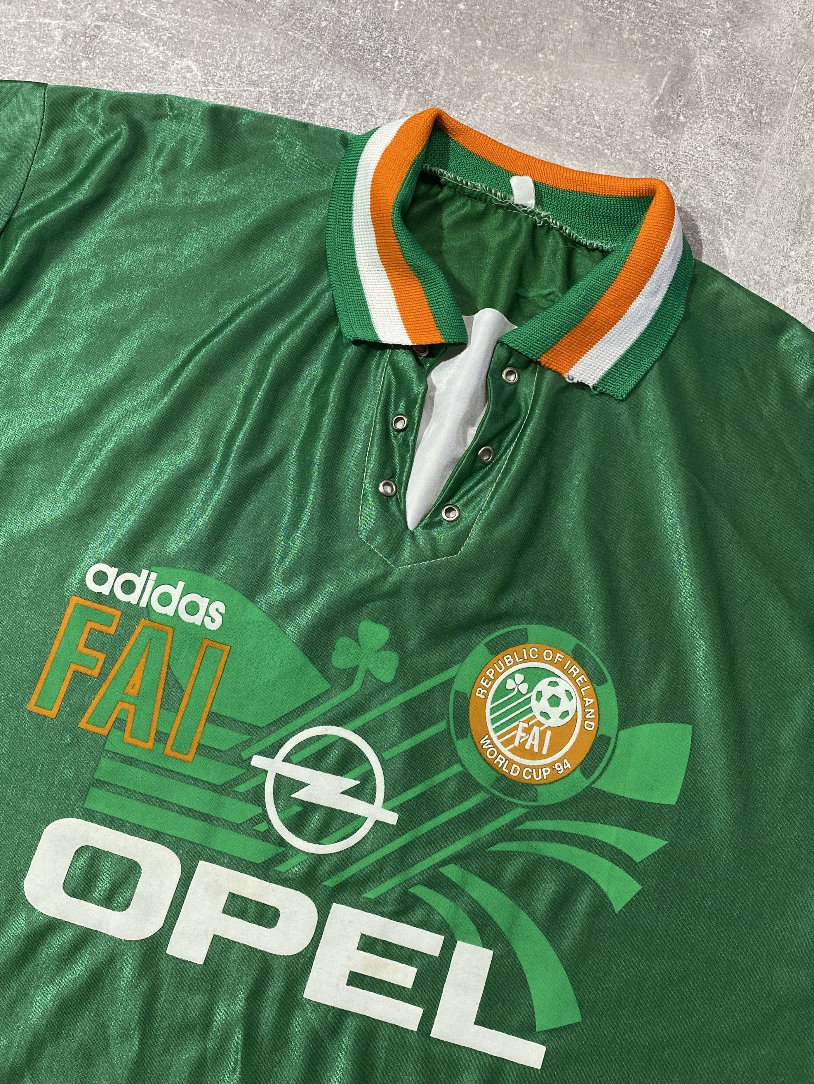 Vintage Vintage 90s IRELAND HOME FOOTBALL SHIRT FAN SOCCER JERSEY Size US L / EU 52-54 / 3 - 2 Thumbnail