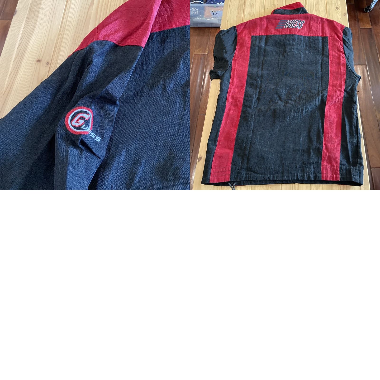 Guess VINTAGE Guess Jeans USA Windbreaker Jacket Nylon Black L Mens Size US L / EU 52-54 / 3 - 8 Thumbnail