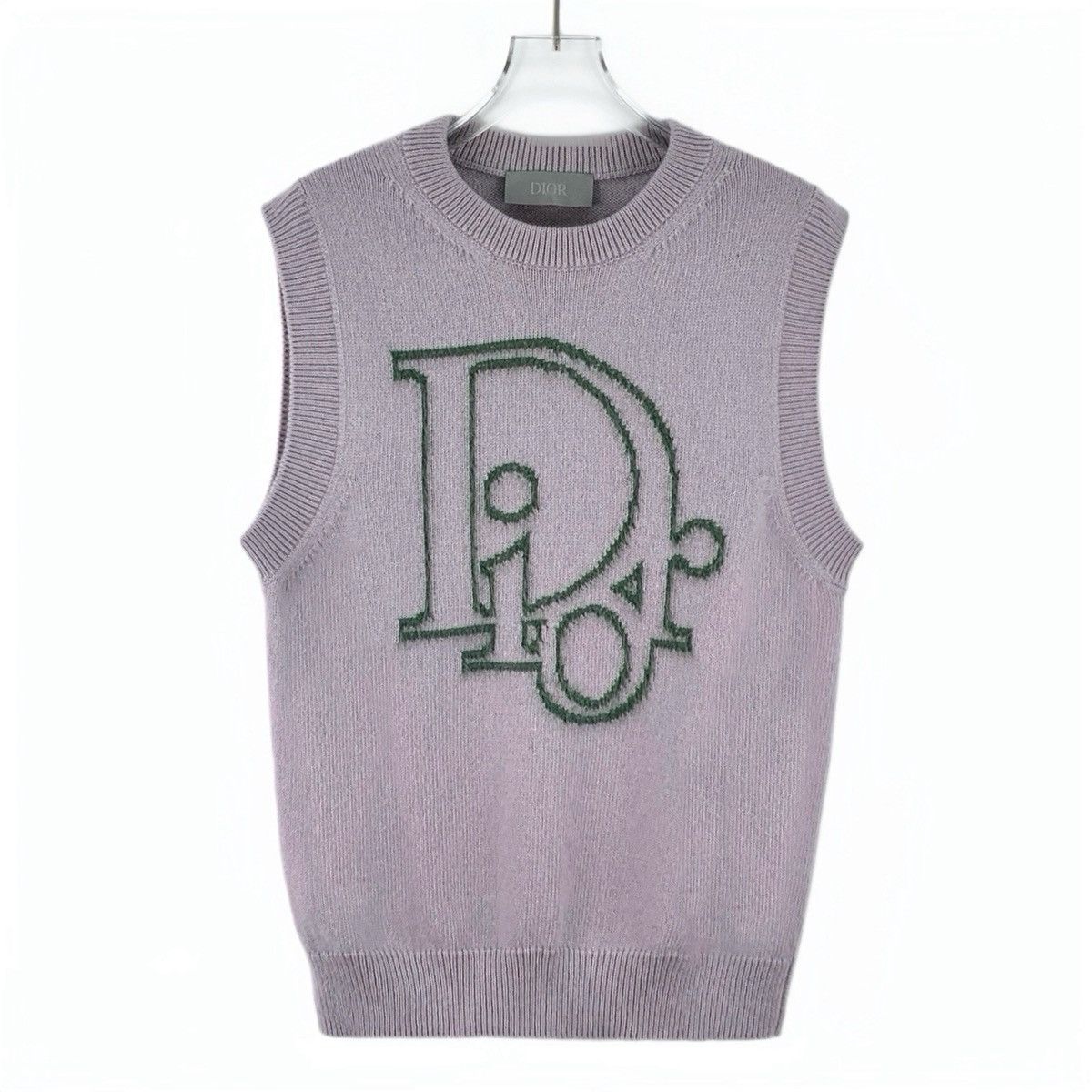 Dior Dior Purple Logo Cashmere Sleeveless Knit Vest K26WX Size US M / EU 48-50 / 2 - 1 Thumbnail