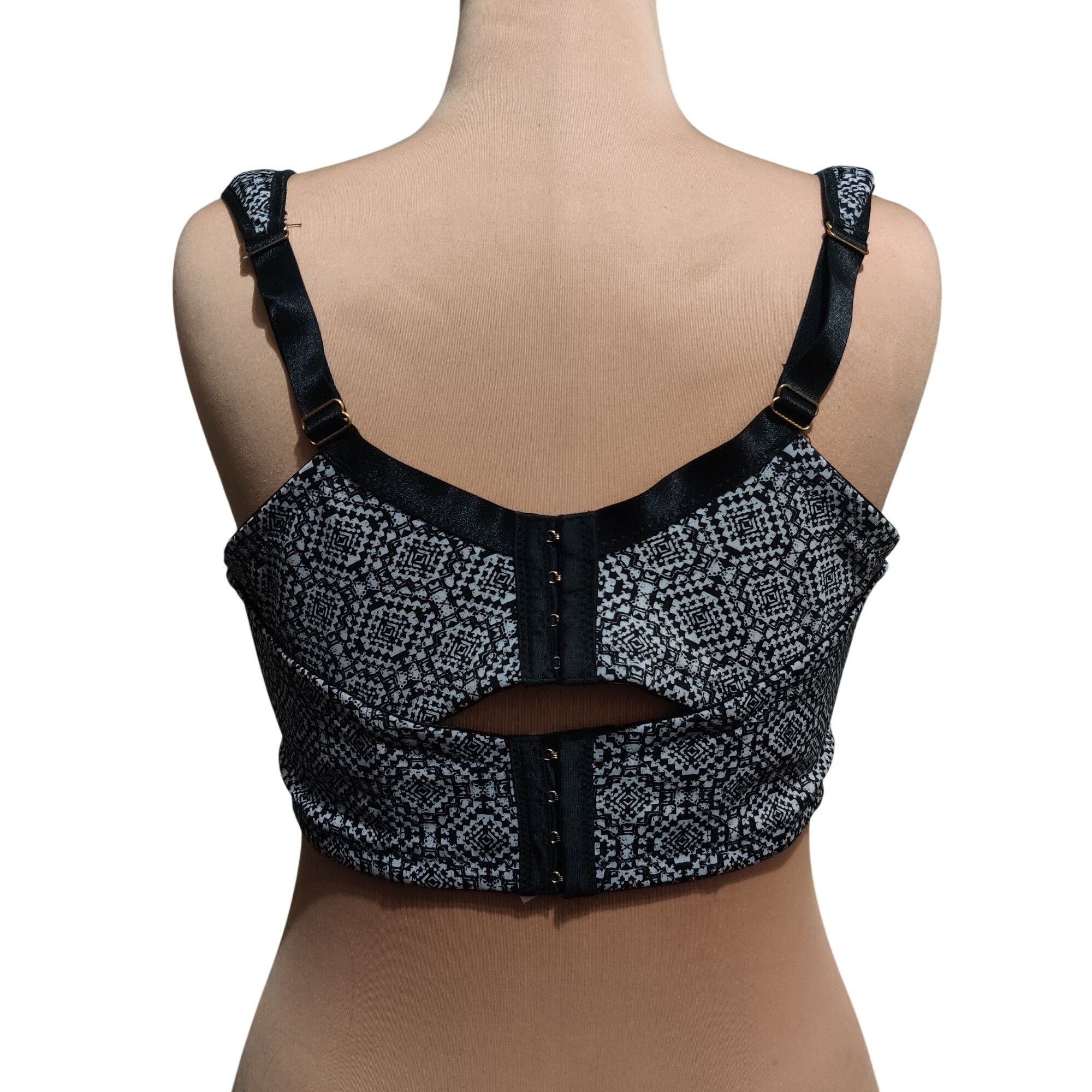 Other Butterfly Ashley Stewart Bra 40DDD Black White Plus Size Ful Size ONE SIZE - 2 Thumbnail