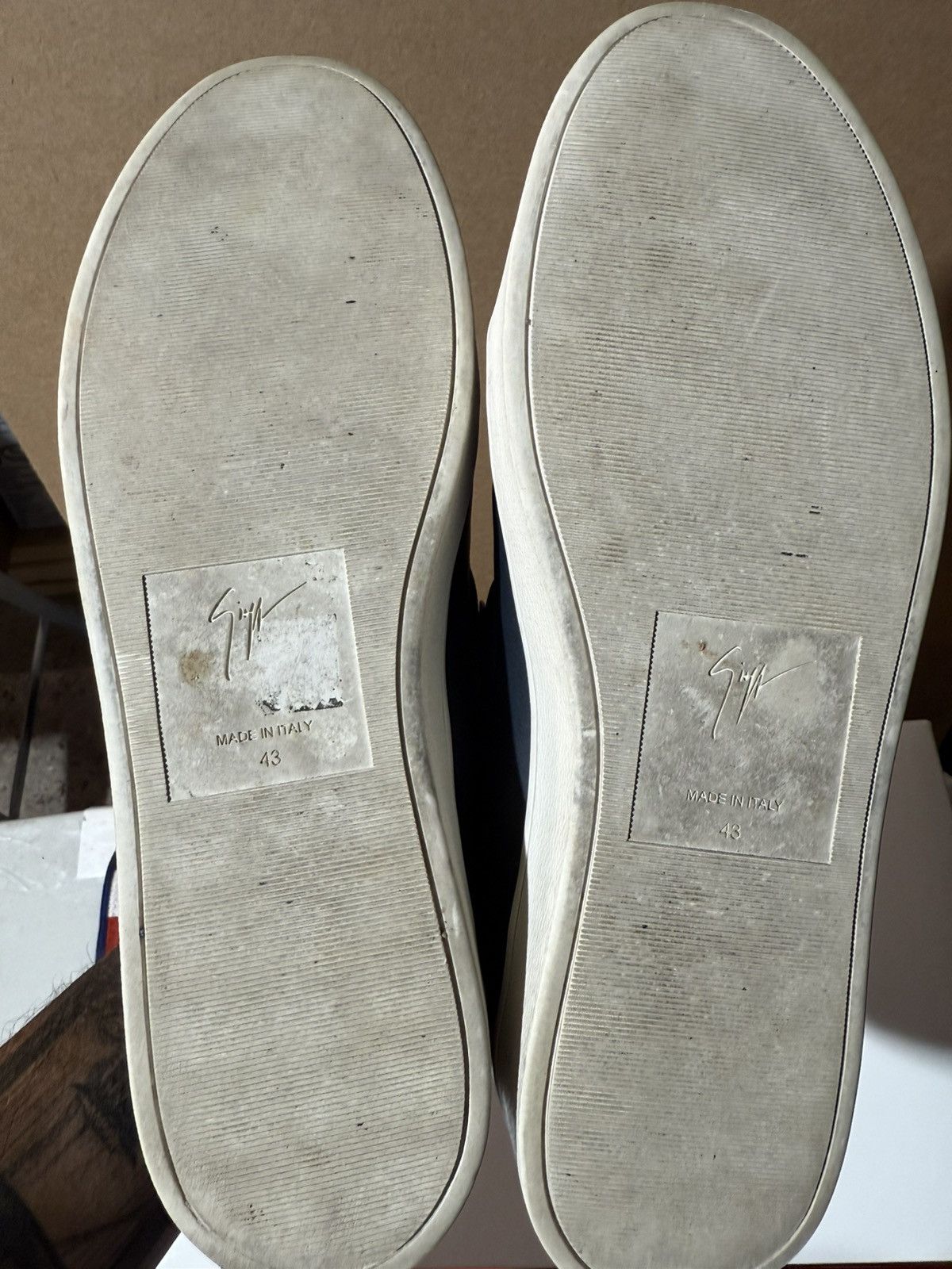 Giuseppe Zanotti Giuseppe Zanotti Men's Blue Leather & Suede Shoes Sz 43 Size US 10 / EU 43 - 7 Thumbnail