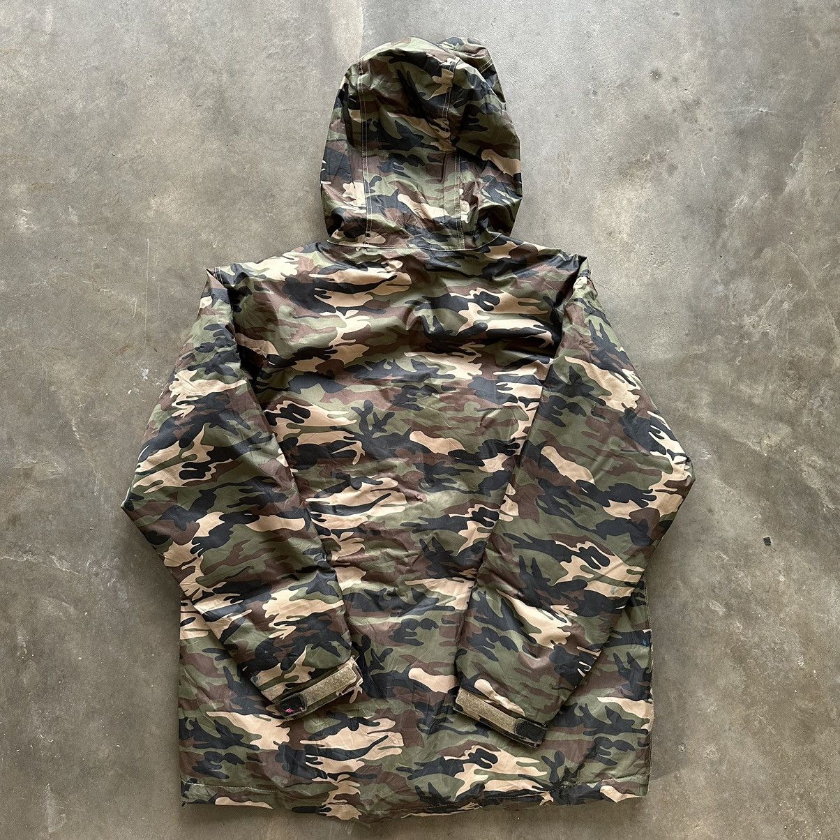 Japanese Brand Vintage Japanese Japan Parkas Camo Army Green Hoodies Size US XL / EU 56 / 4 - 7 Thumbnail