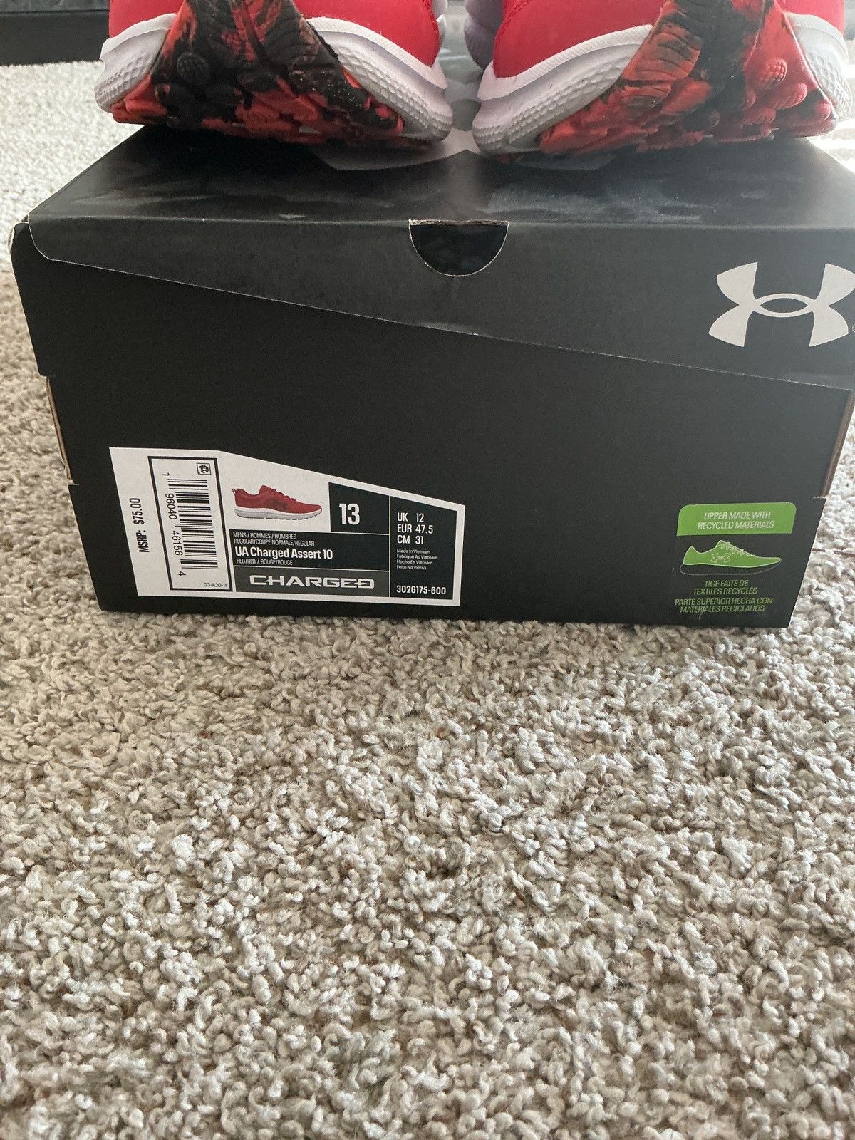 Under Armour Under Armour Charged Assert 10 Red/Black Shoes Size 13 Size US 13 / EU 46 - 8 Thumbnail