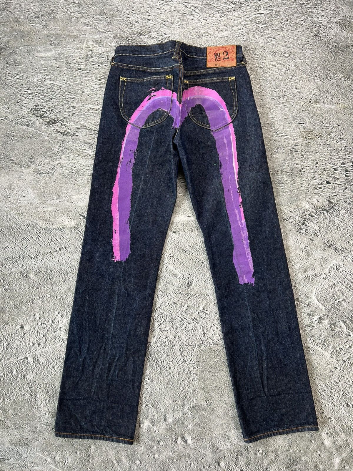 Evisu × Japanese Brand × Vintage Evisu jeans daicock big logo vintage gradient purple pink Size 28" / US 6 / IT 42 - 1 Thumbnail