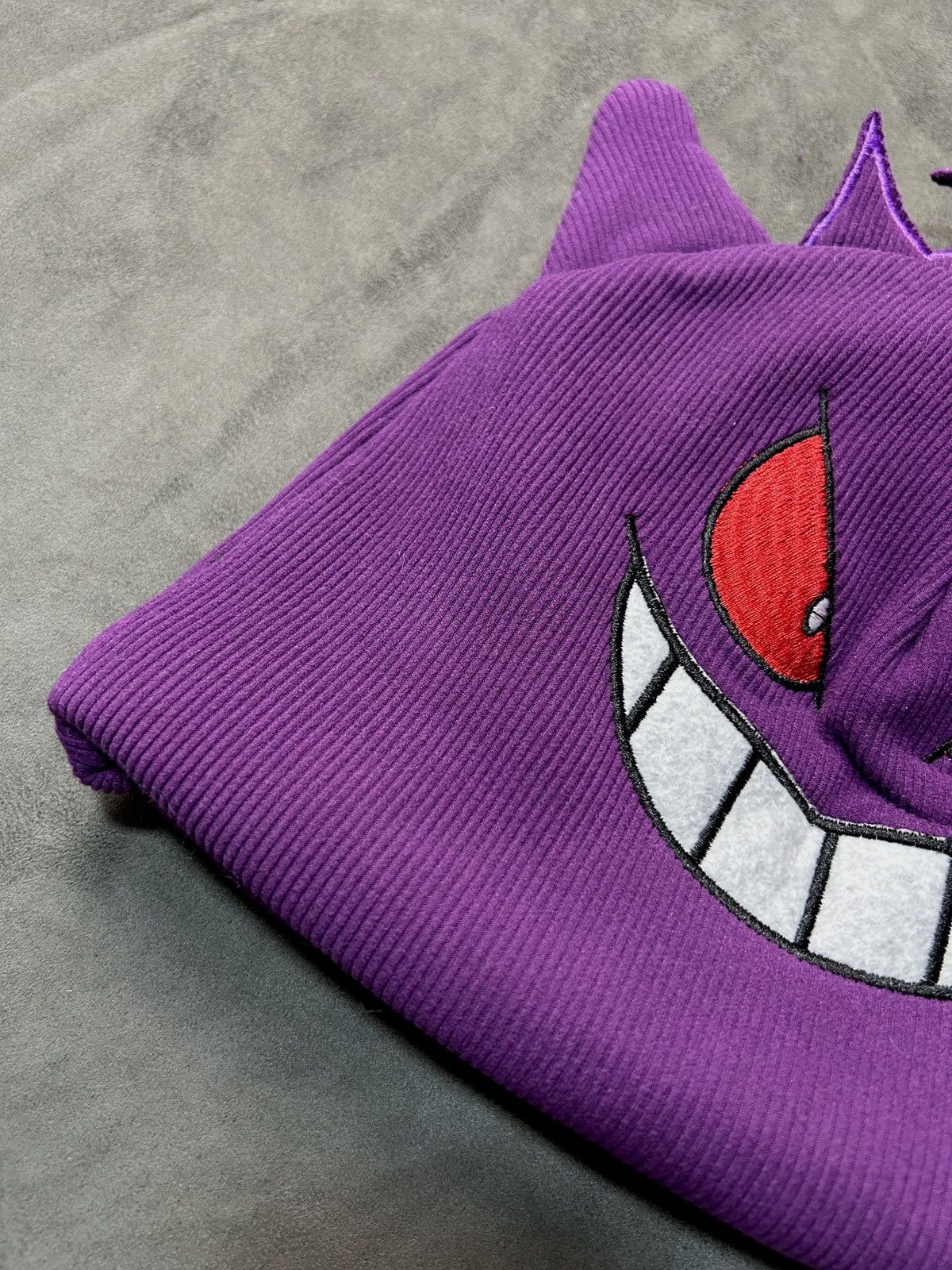 Japanese Brand Pokemon Gengar Big Face Beanie With Ears Purple Beanie OS Size ONE SIZE - 4 Thumbnail