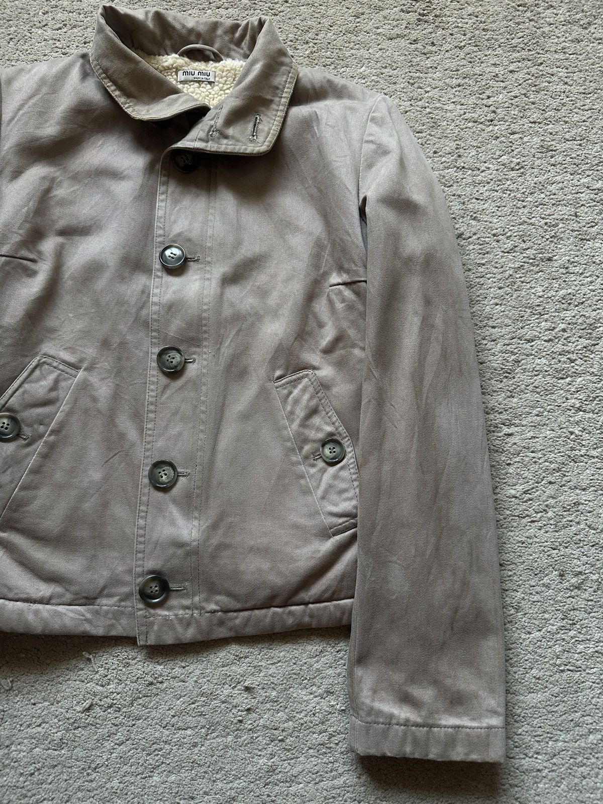 Miu Miu FW1999 Miu Miu N-1 Deck Jacket with Sherpa Lining Size XS / US 0-2 / IT 36-38 - 7 Thumbnail