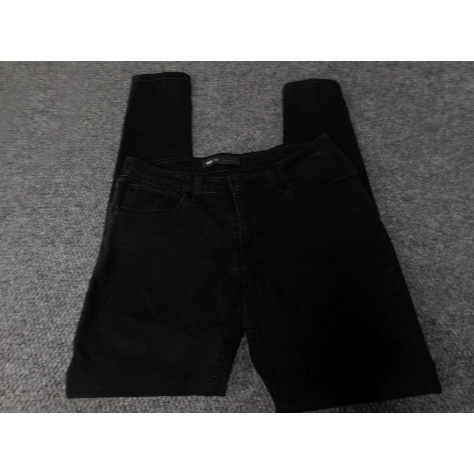 Levi's Levi's Jeans Womens 30x31 Black Straight Denim Regular 30 Inseam 31 Mid Rise Stretch Zipper Cotton Blend Denim Size 30" / US 8 / IT 44 - 2 Thumbnail
