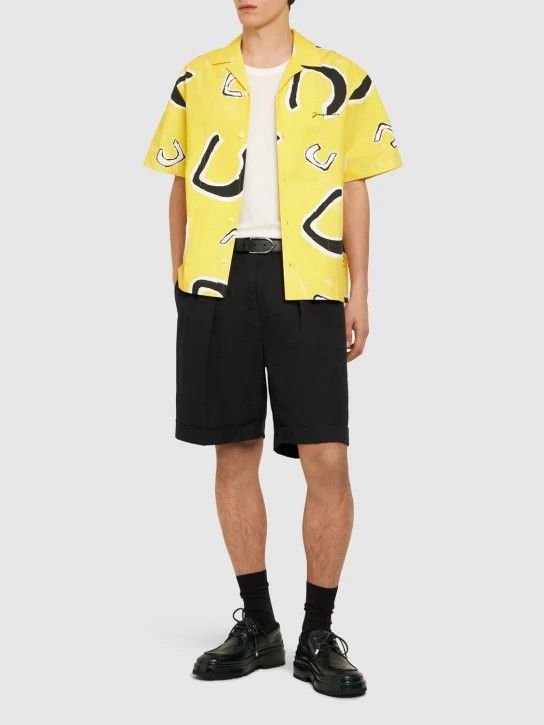 Jacquemus o1lsvrm0425 Simon Logo Striped Shirt in Jacquard Busine Size US S / EU 44-46 / 1 - 3 Thumbnail
