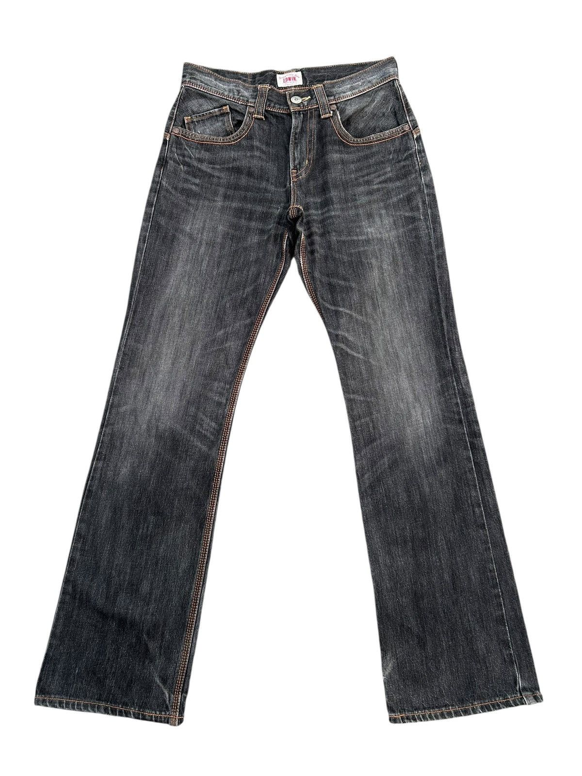 Kapital Flare Vintage Edwin Buckle Back Distressed Denim Jeans Size US 31 - 2 Thumbnail