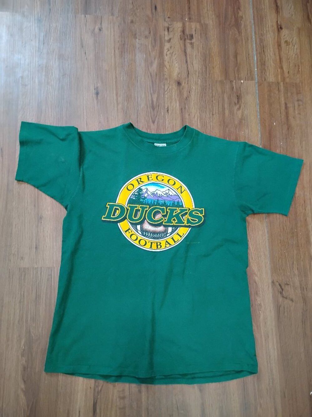 NCAA Vintage 90s Oregon Ducks Football T-Shirt Size US L / EU 52-54 / 3 - 2 Thumbnail