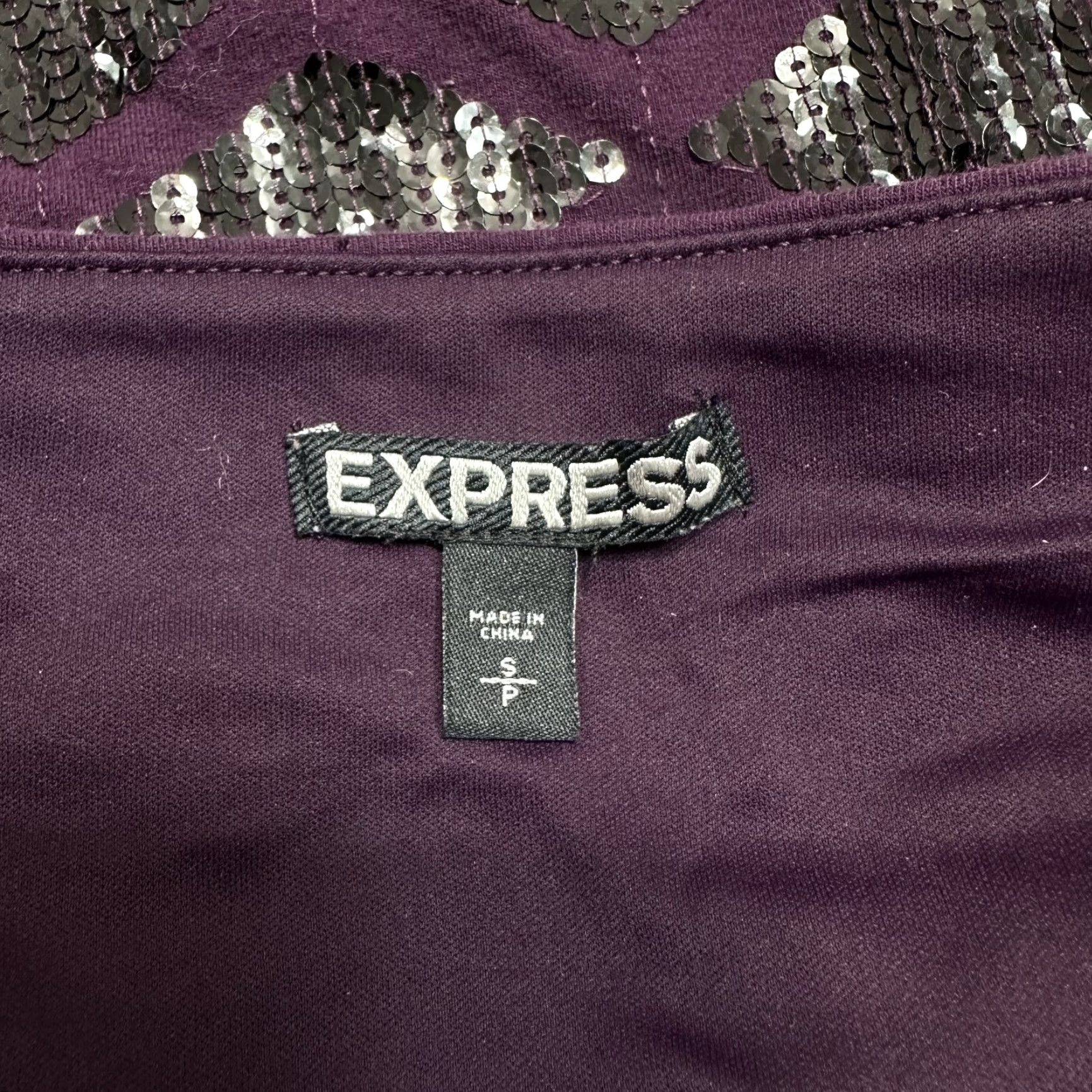 Express Express Women's Purple Sequined Mini Skirt Cotton Lined Sz S Mini Skirt, Express, Purple, Sequin, Cotton, Lined, Women’s, Size S Size 28" / US 6 / IT 42 - 4 Thumbnail