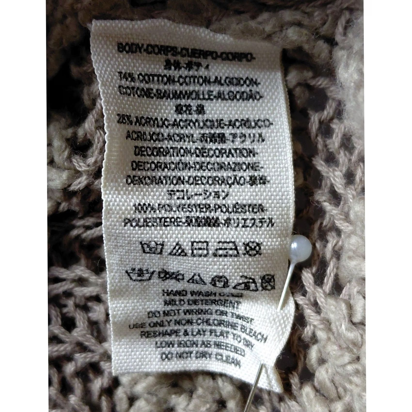 Free People Free People Sweater Womens M Brown Floral Knit Long Sleeve Scoop Neck Women Size Size M / US 6-8 / IT 42-44 - 6 Thumbnail